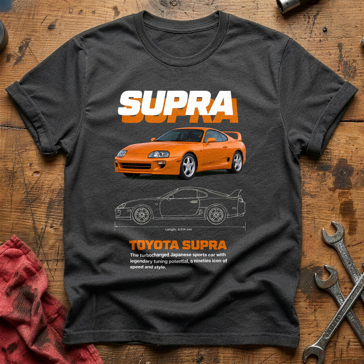 Supra 54 T-Shirt - Charcoal
