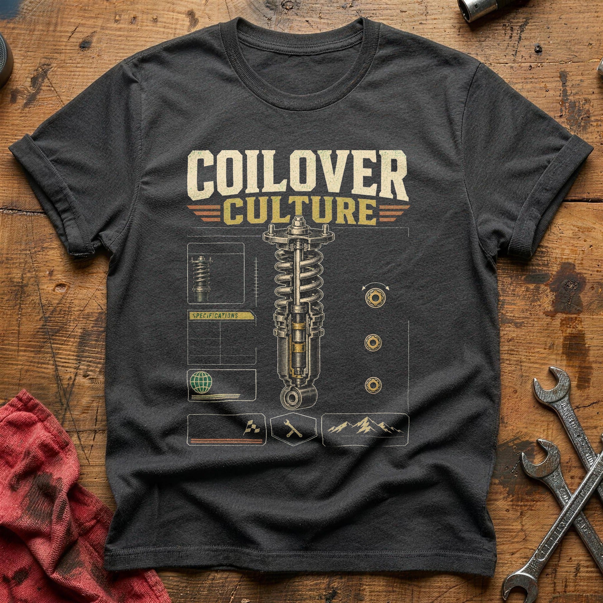 Suspension Blueprint T-Shirt - Charcoal