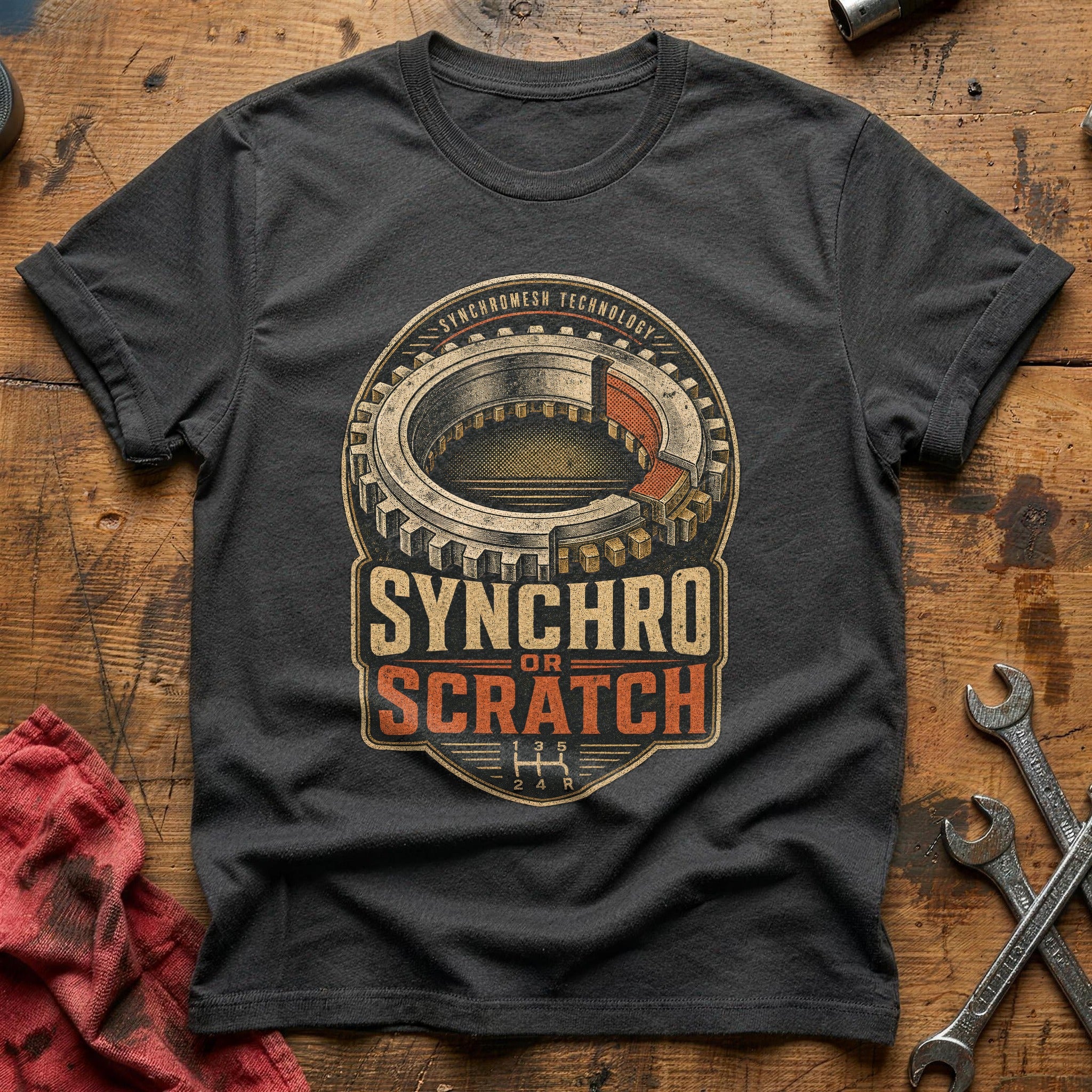 Synchro or Scratch T-Shirt - Charcoal