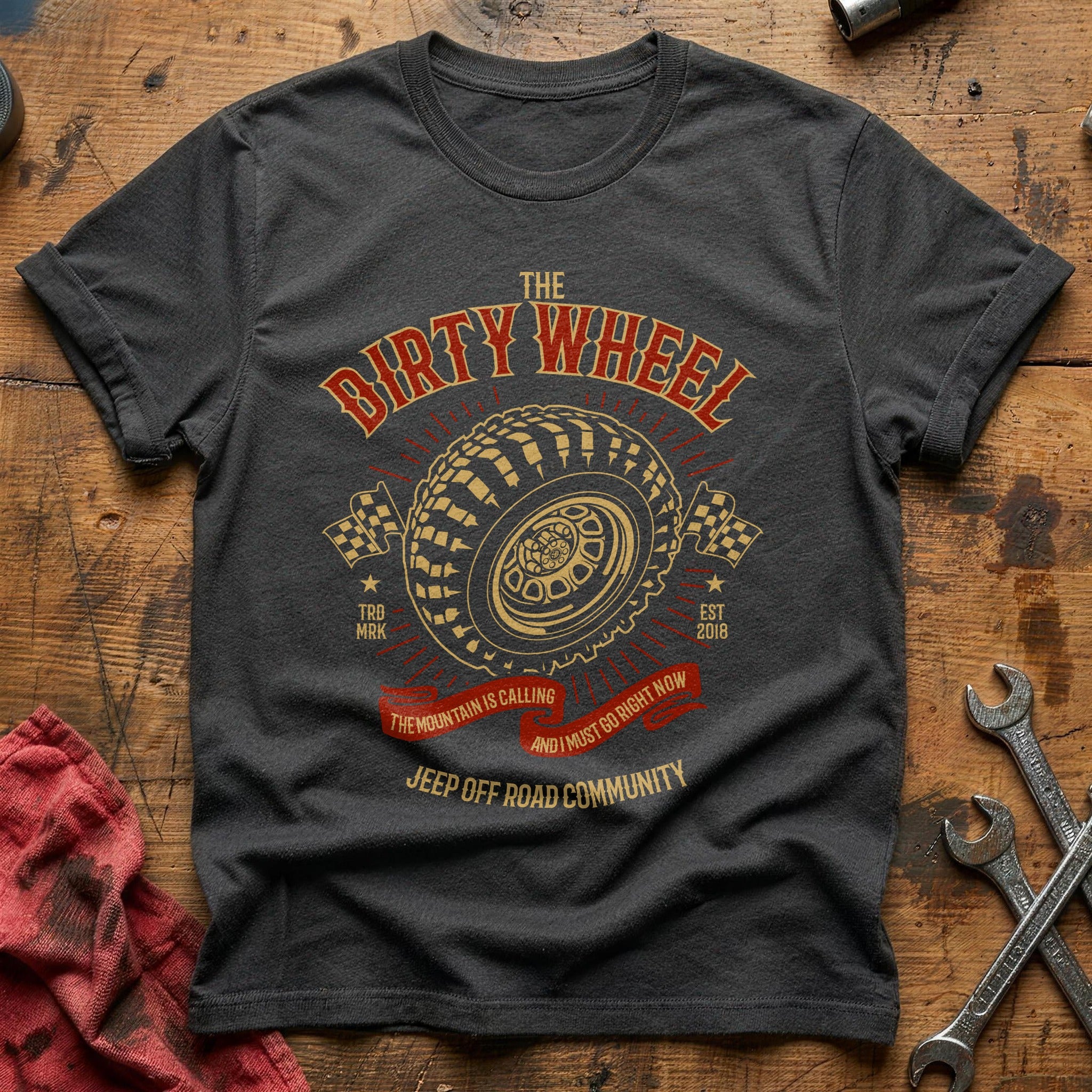 The dirty wheel T-Shirt - Charcoal