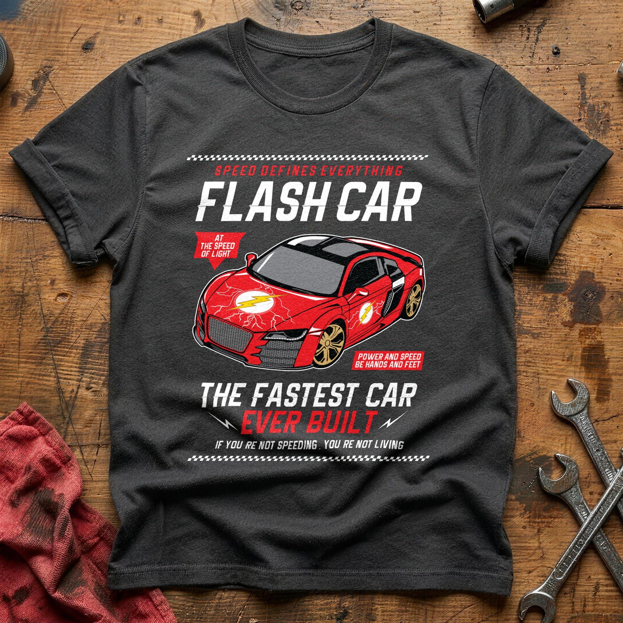 The flash fastest car T-Shirt - Charcoal
