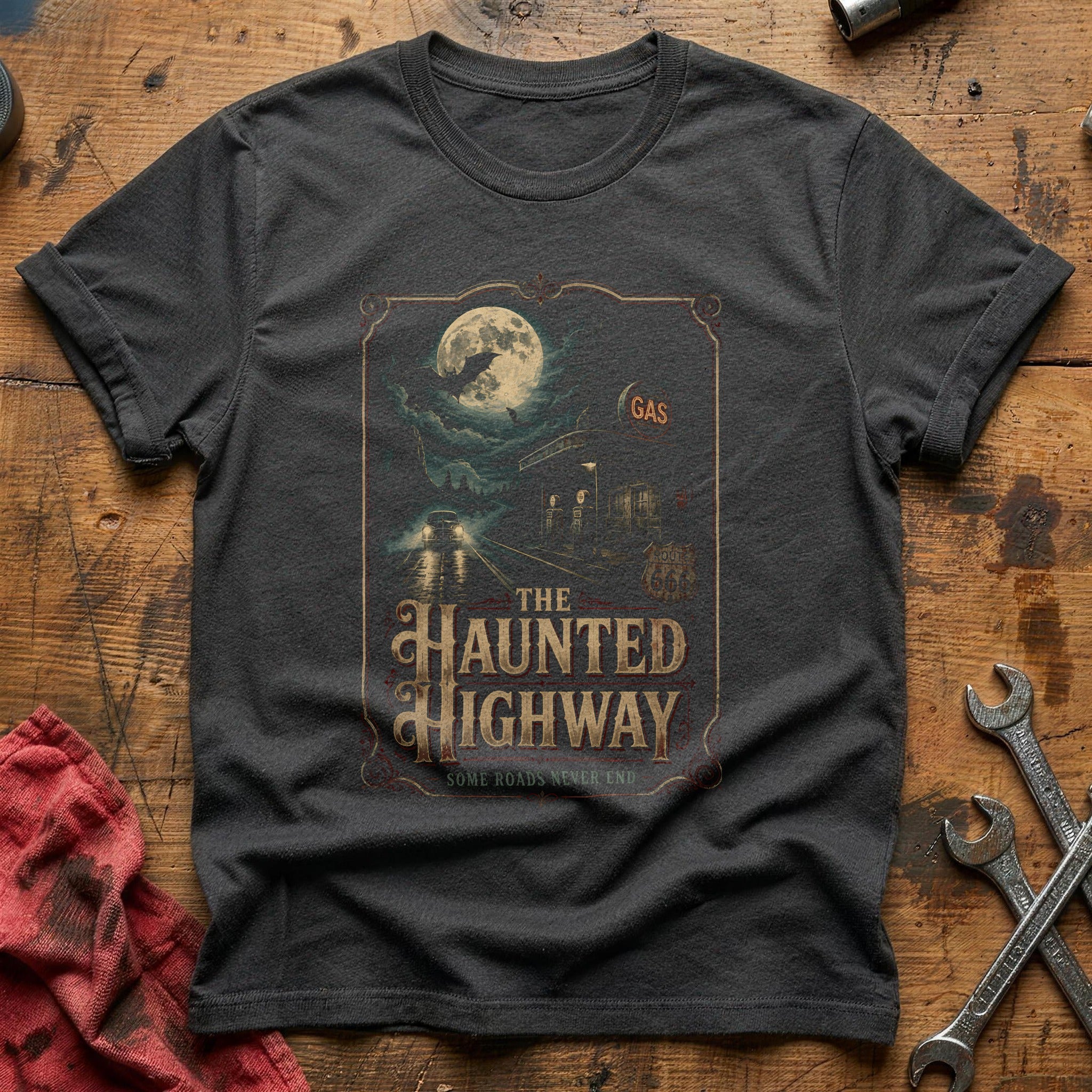 The Haunted Highway 38 T-Shirt - Charcoal