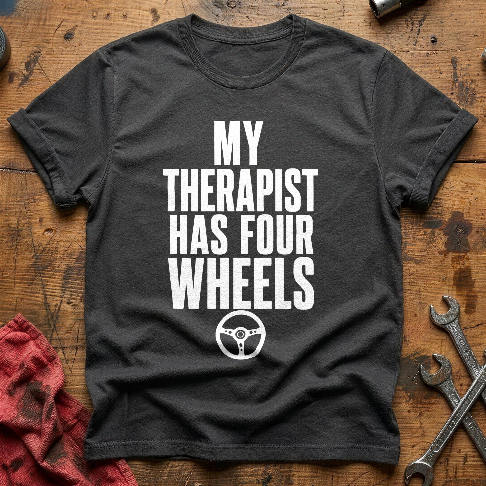 Therapist Four Wheels 95 T-Shirt - Charcoal