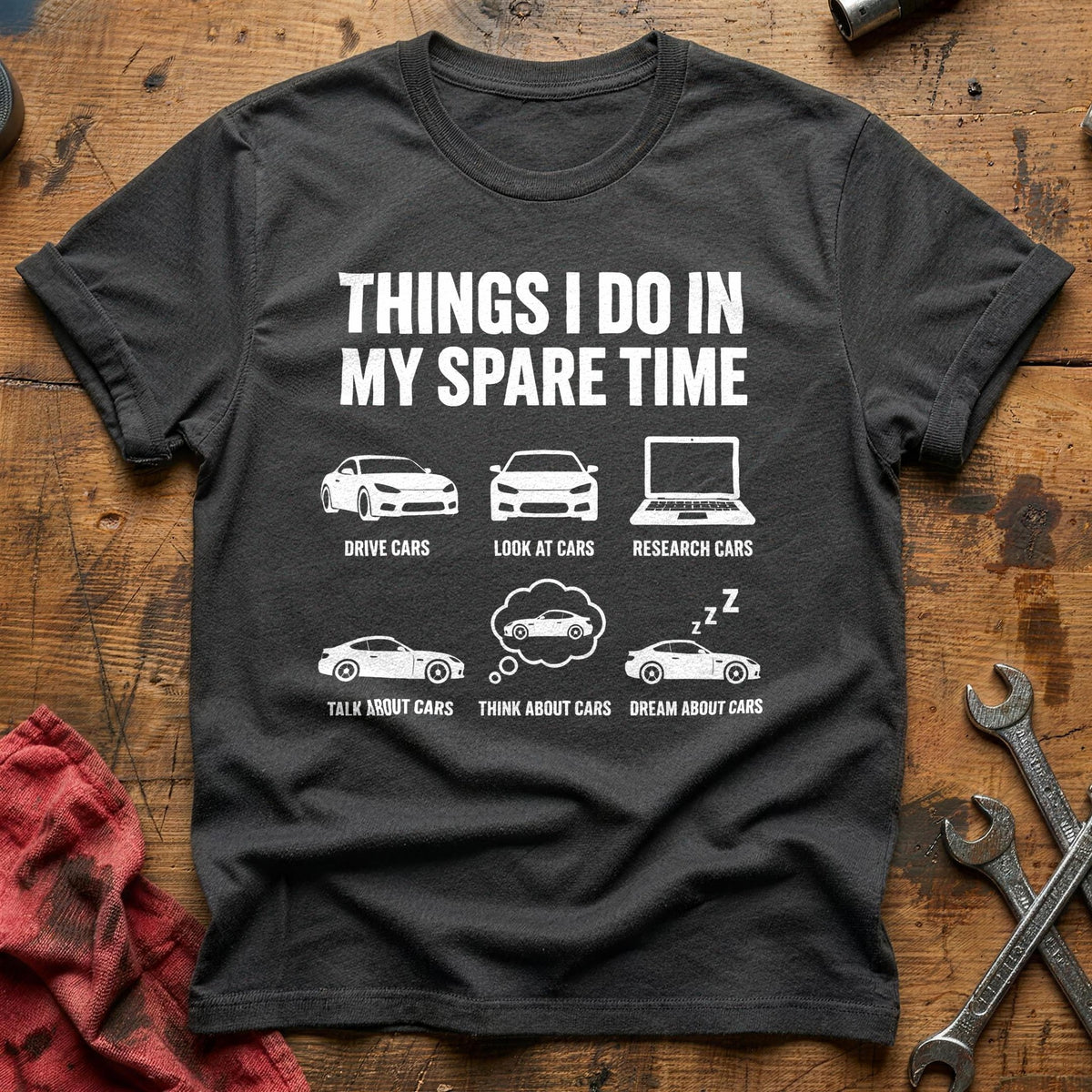 Things I Do In My Spare Time 93 T-Shirt - Charcoal