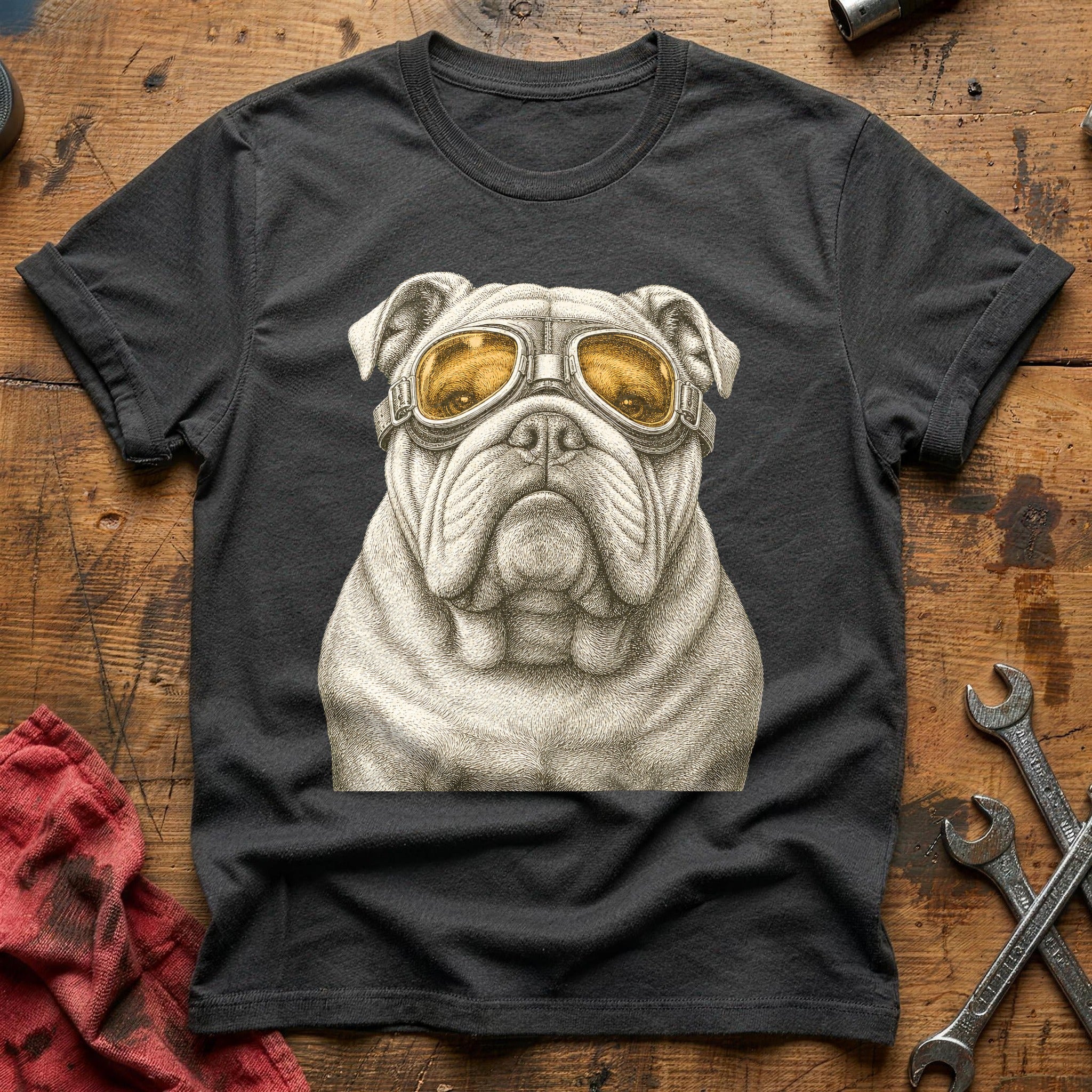 Throttle Bulldog T-Shirt - Charcoal