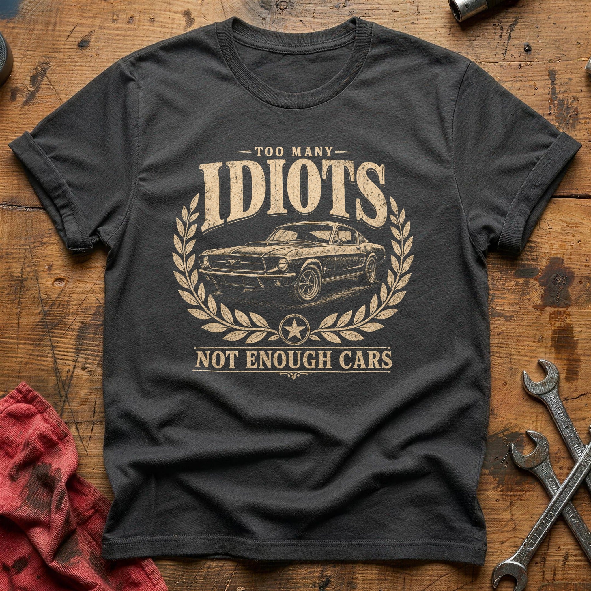 Too Many Idiots T-Shirt - Charcoal