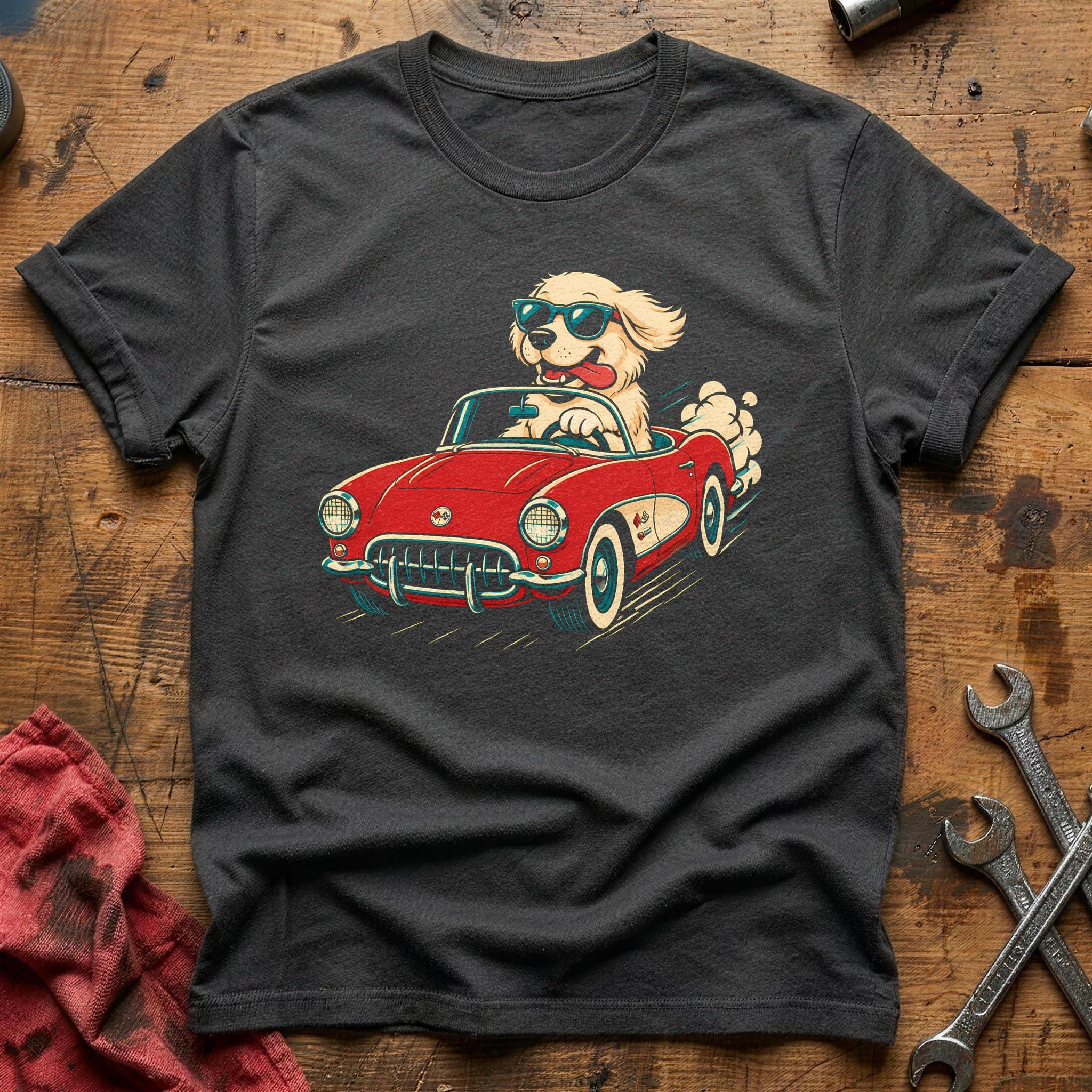 Top Down Cruising T-Shirt - Charcoal
