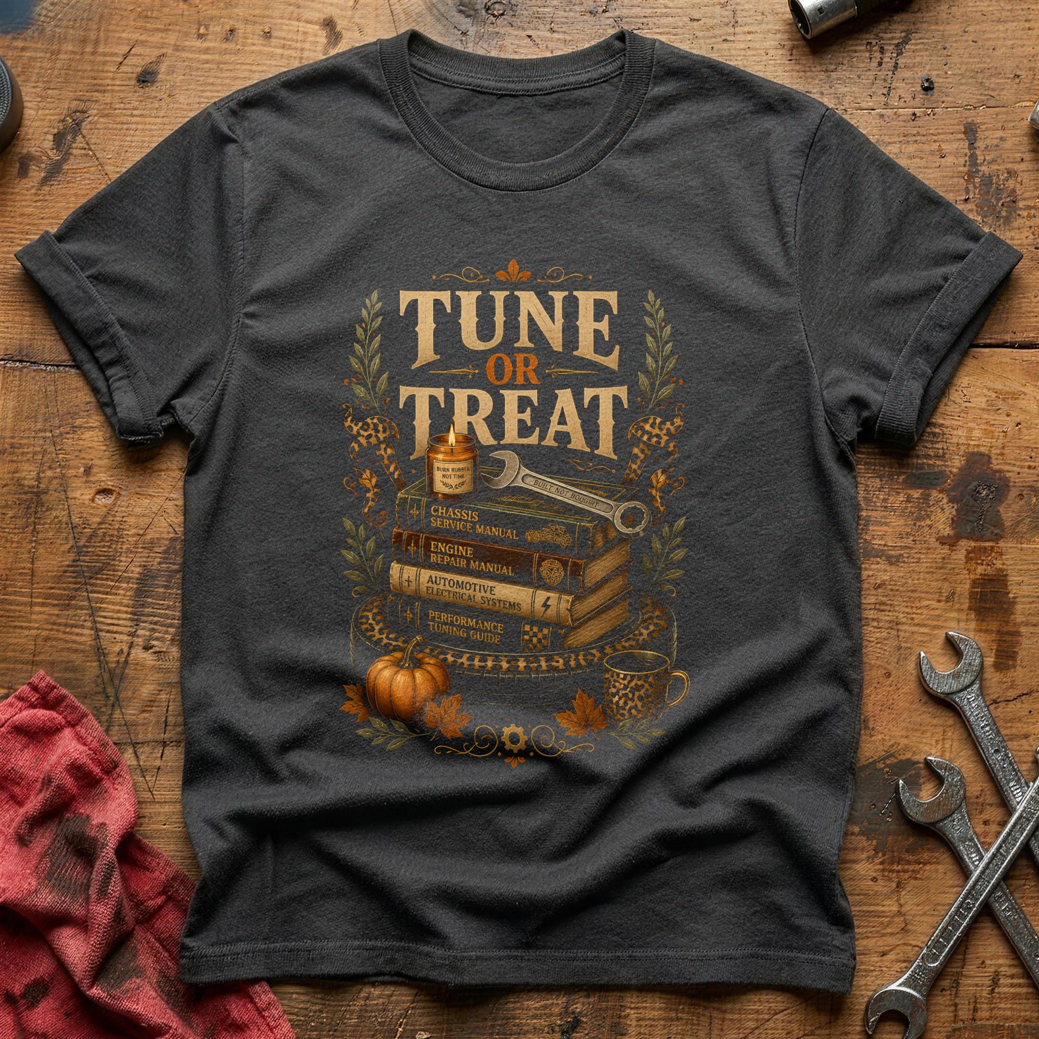 Tune Or Treat Books 88 T-Shirt - Charcoal