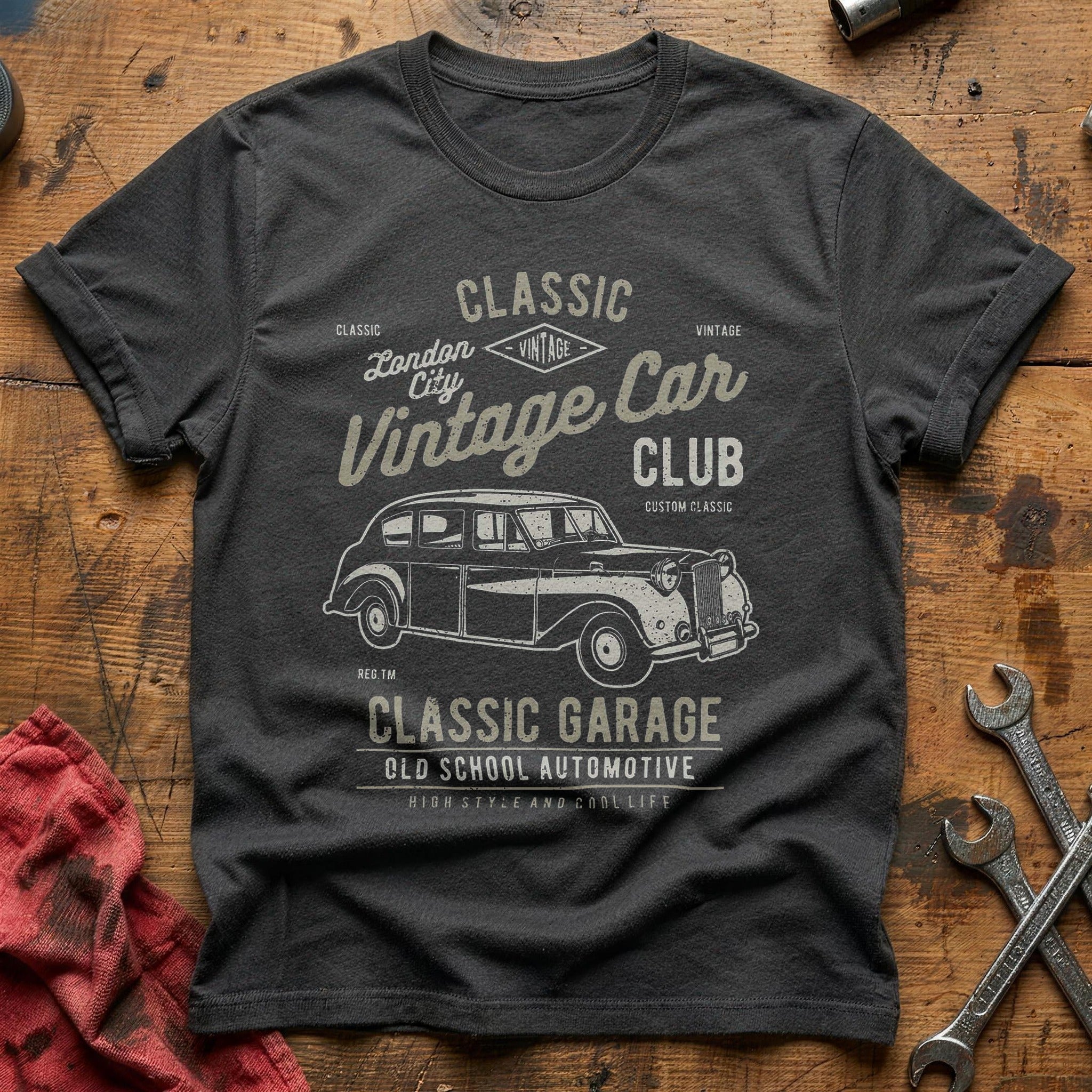 Vintage car club T-Shirt - Charcoal