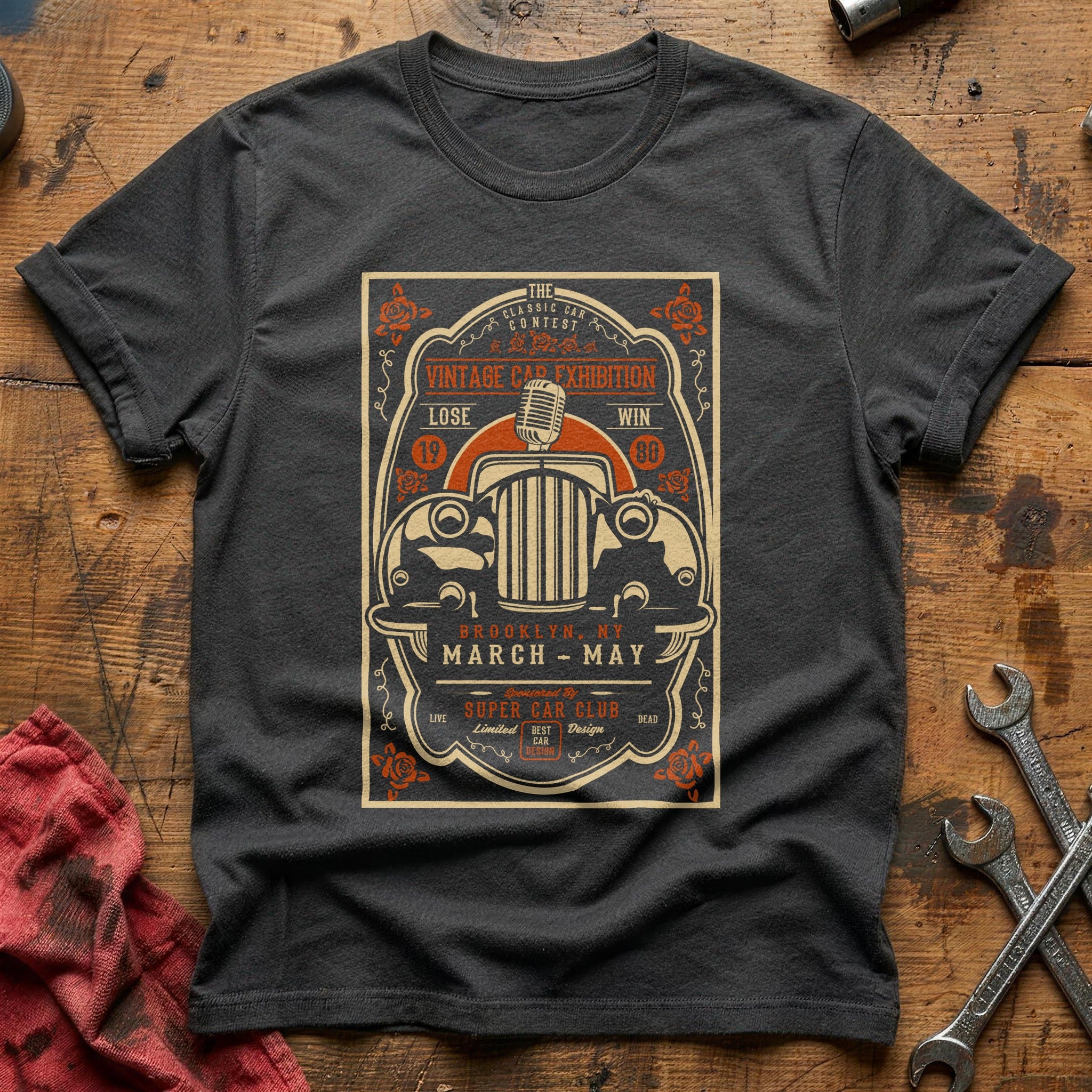 Vintage car exhibition T-Shirt - Charcoal