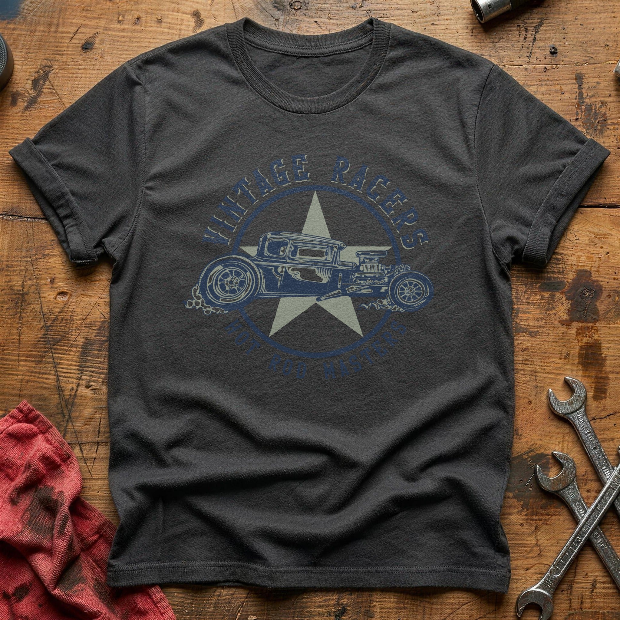 Vintage racers hotrod T-Shirt - Charcoal