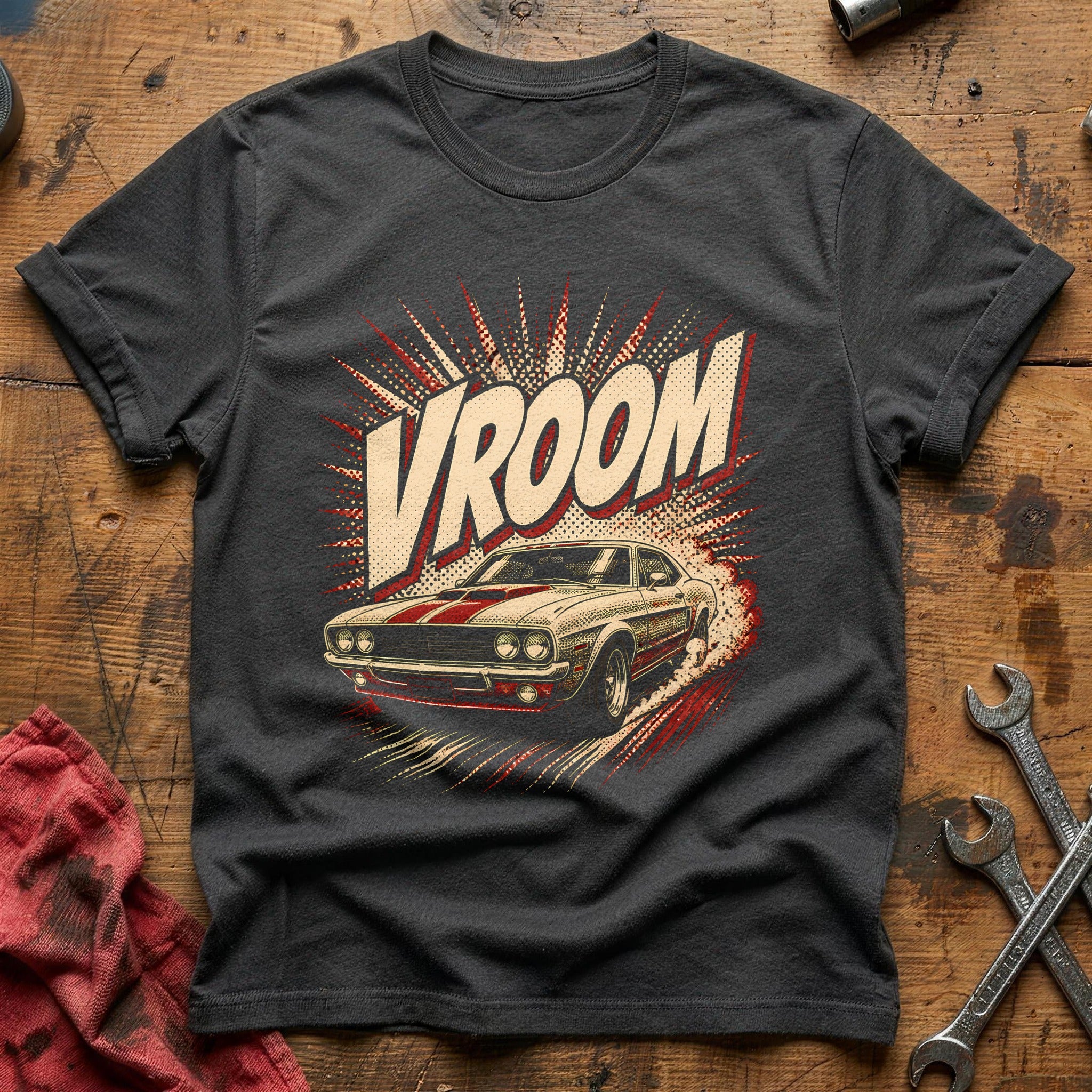 Vroom Comic 21 T-Shirt - Charcoal