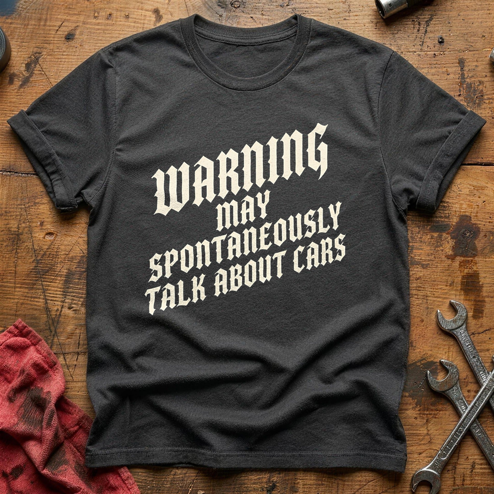 Warning May Spontaneously Talk About Cars 88 T-Shirt - Charcoal
