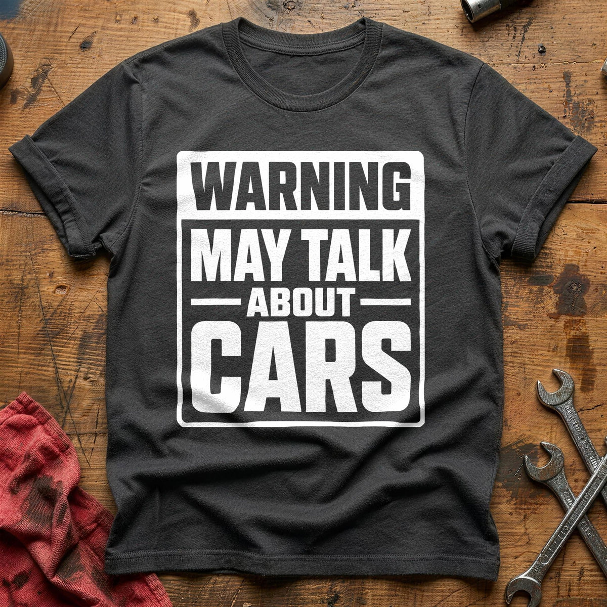 Warning May Talk About Cars 61 T-Shirt - Charcoal