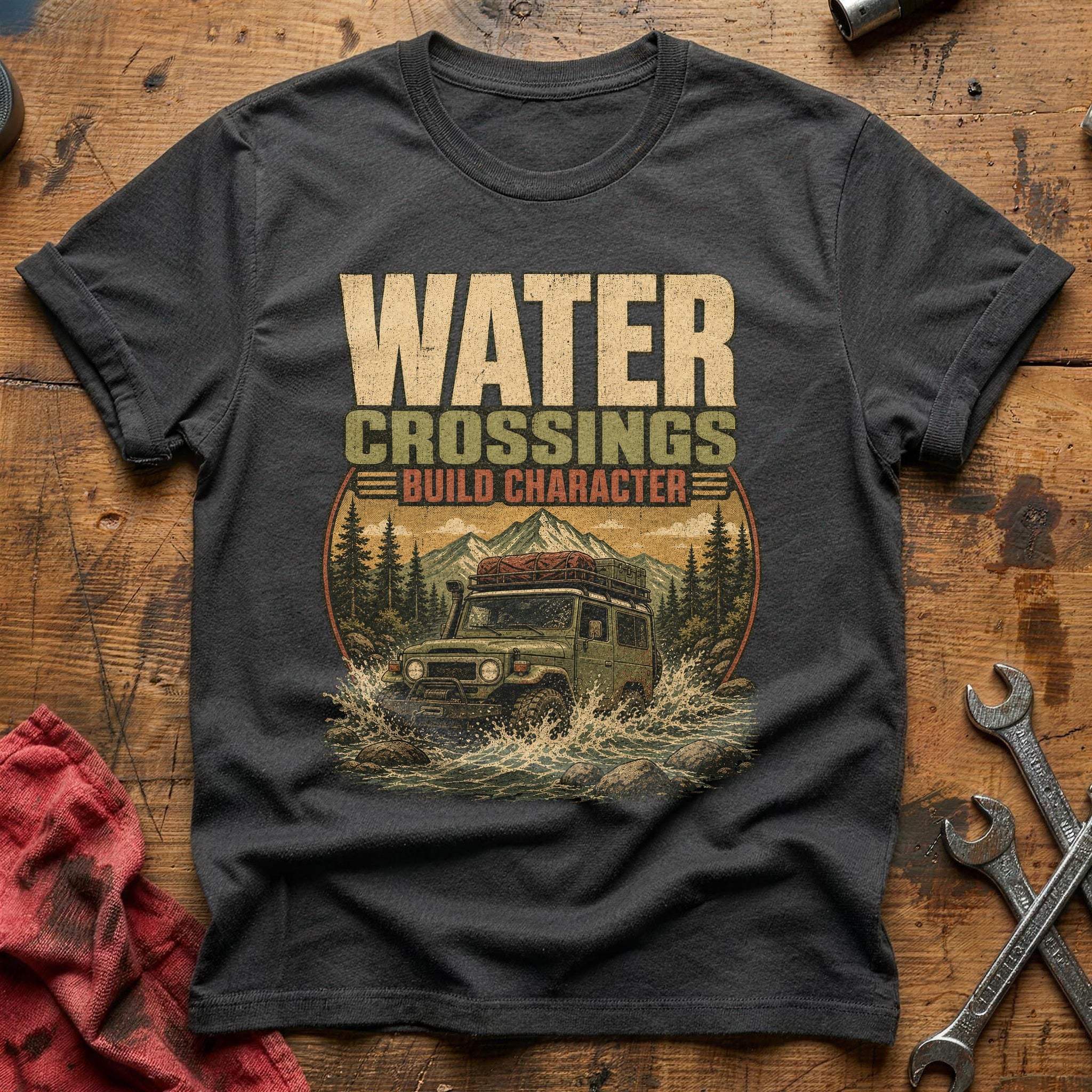 Water Crossings T-Shirt - Charcoal