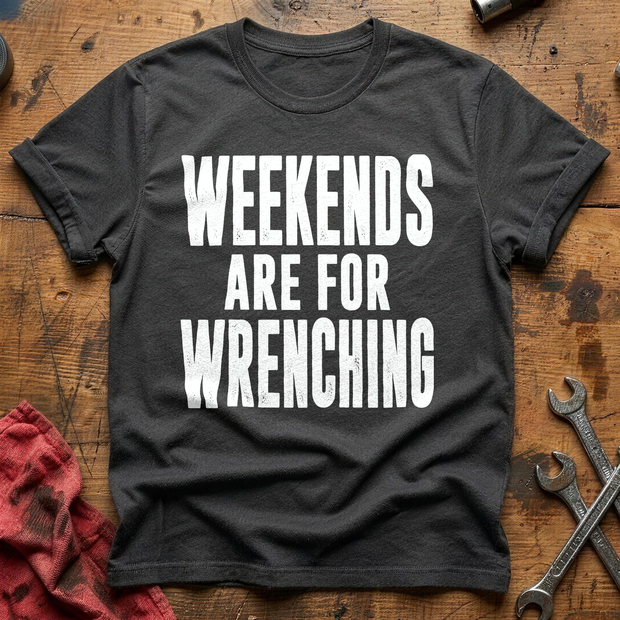 Weekends For Wrenching 28 T-Shirt - Charcoal