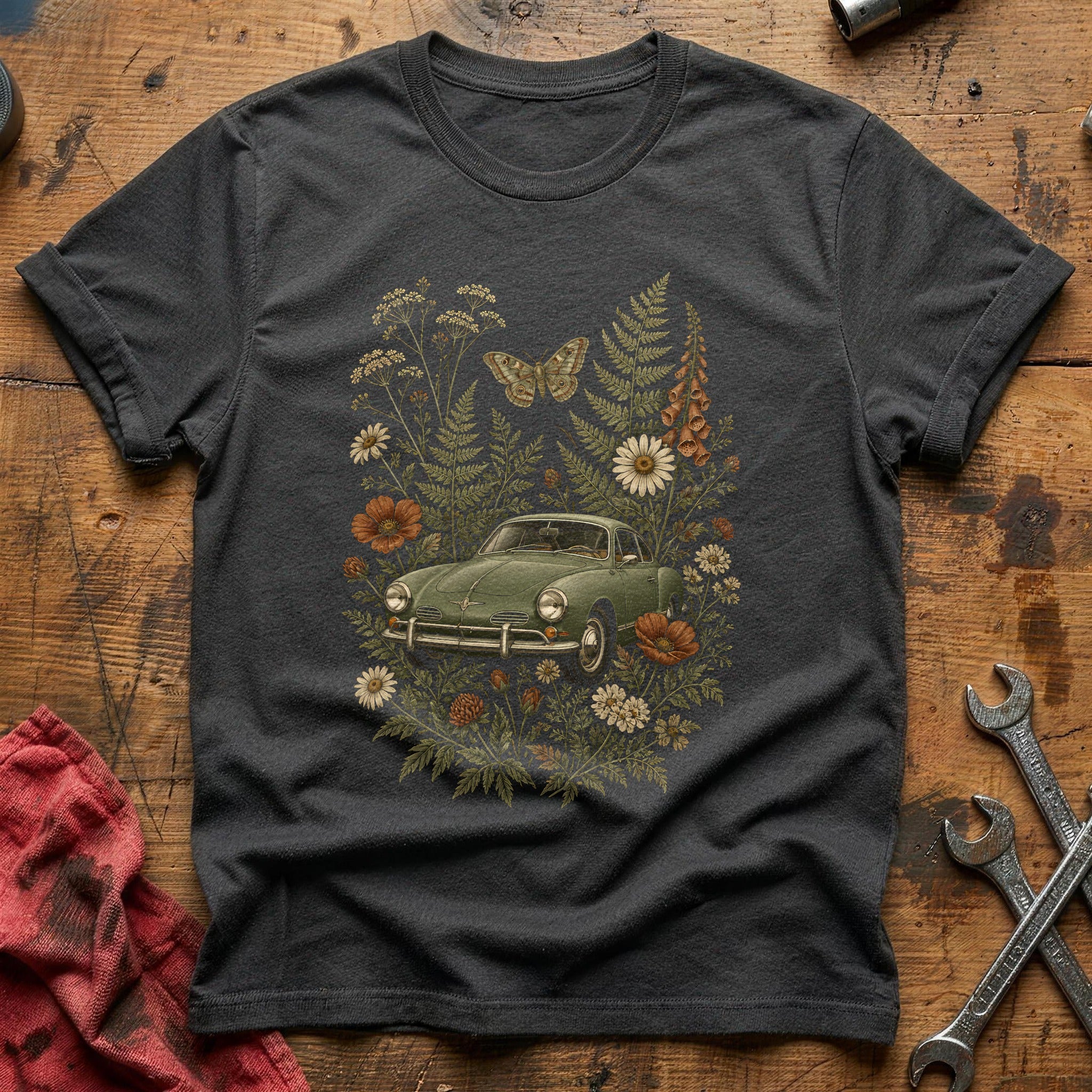 Wildflower & Chrome T-Shirt - Charcoal