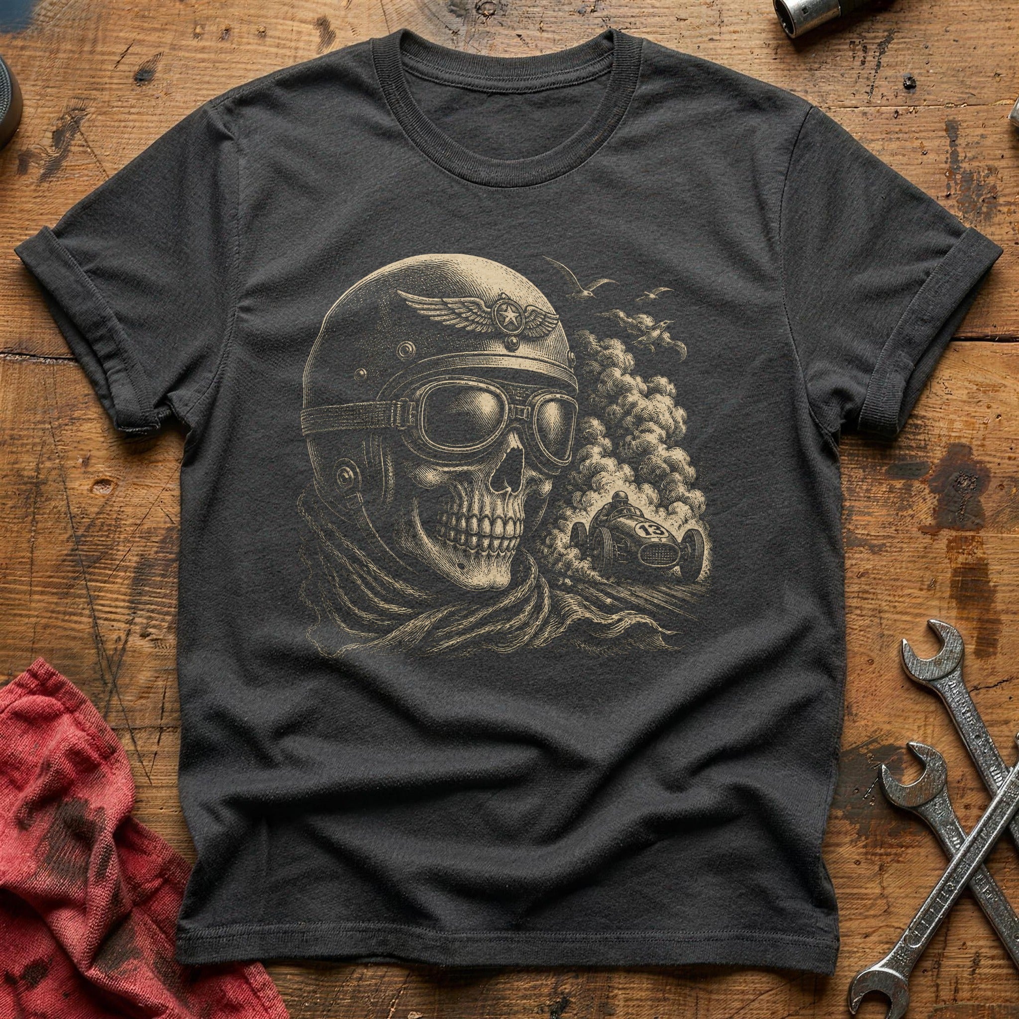 Winged Throttle T-Shirt - Charcoal