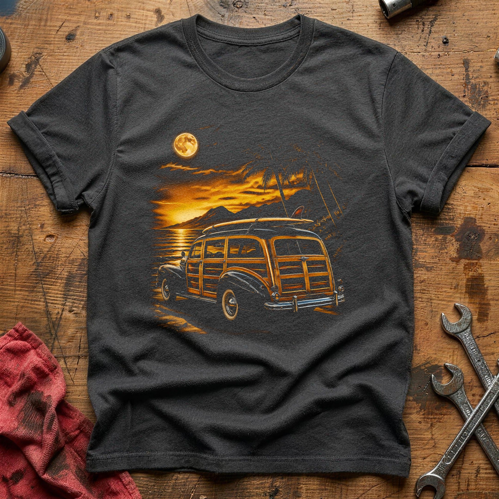 Woody Wagon Moonlight T-Shirt - Charcoal