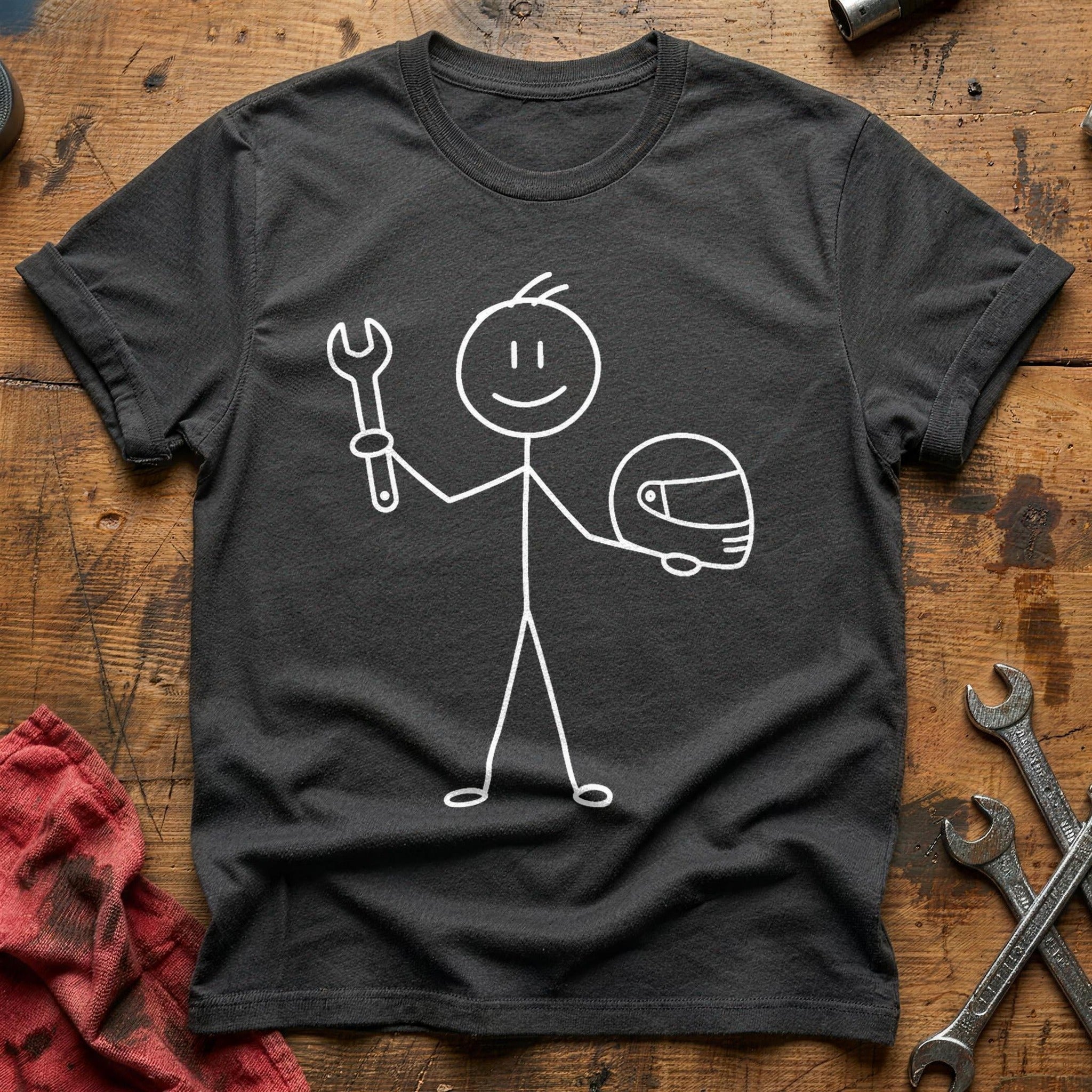 Wrench & Wheels Smile T-Shirt - Charcoal