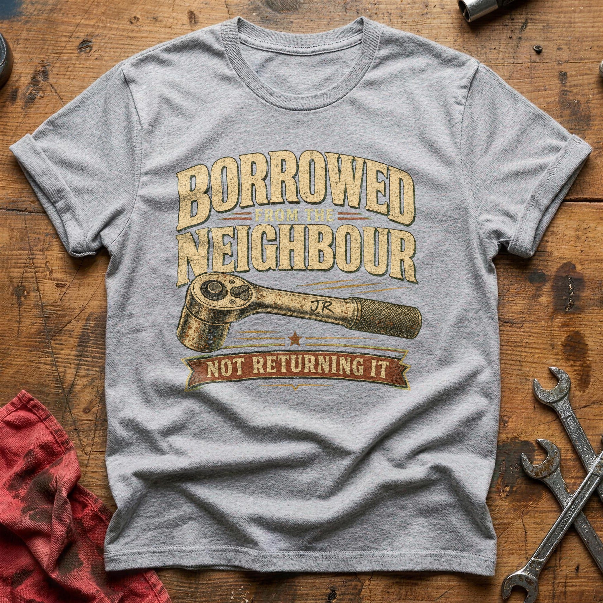 Borrowed, Not Returning T-Shirt - Sport Grey