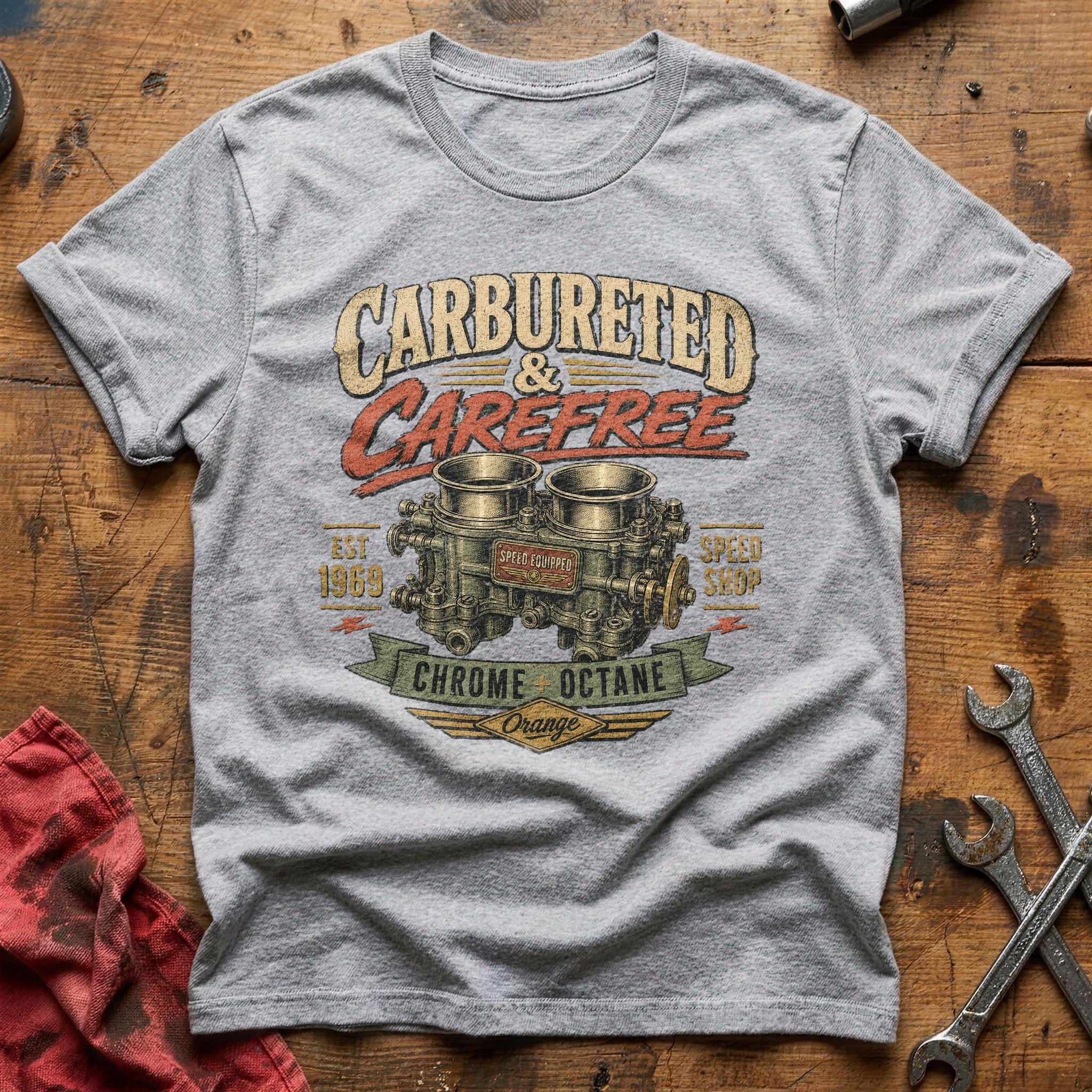 Carbureted & Carefree T-Shirt - Sport Grey