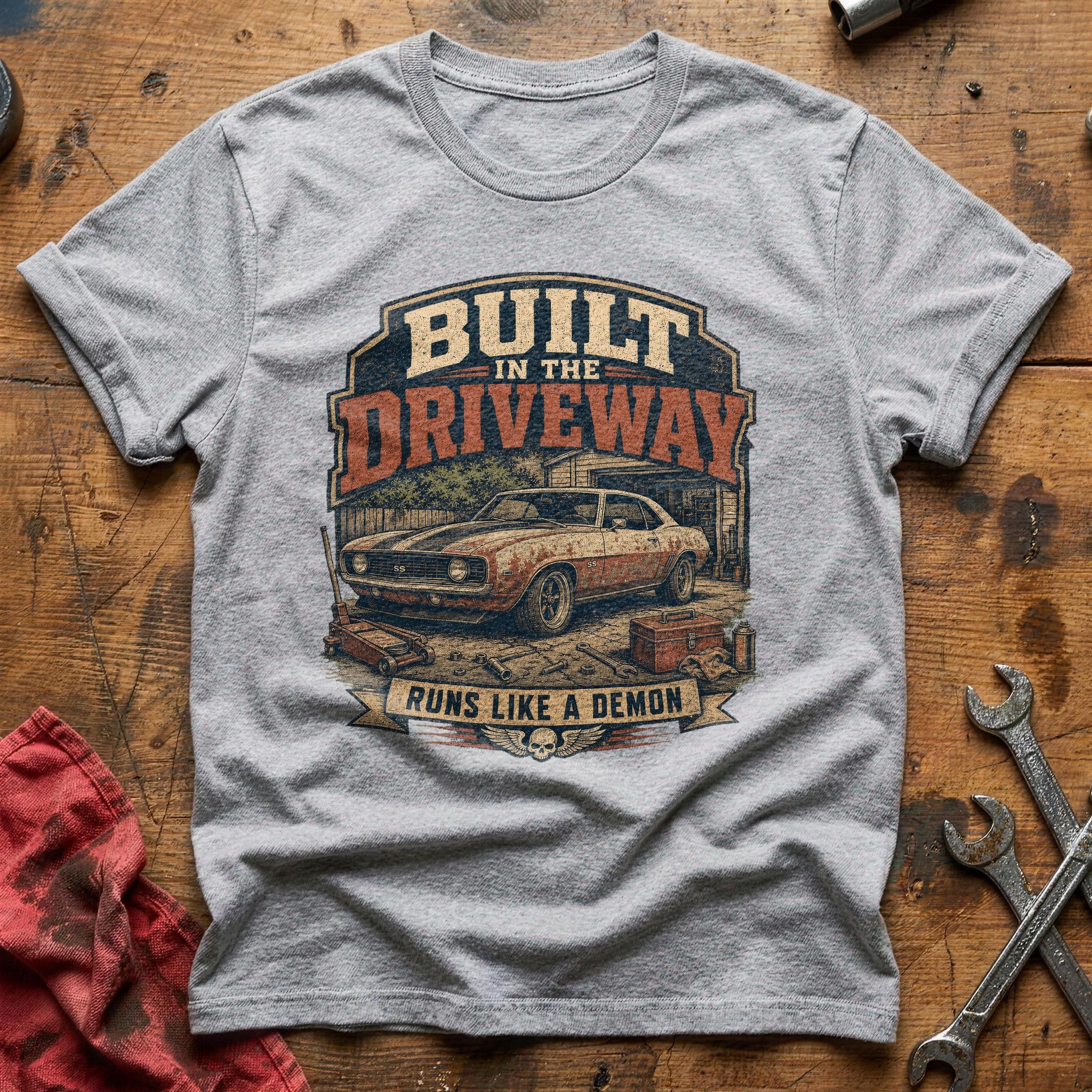 Driveway Demon T-Shirt - Sport Grey