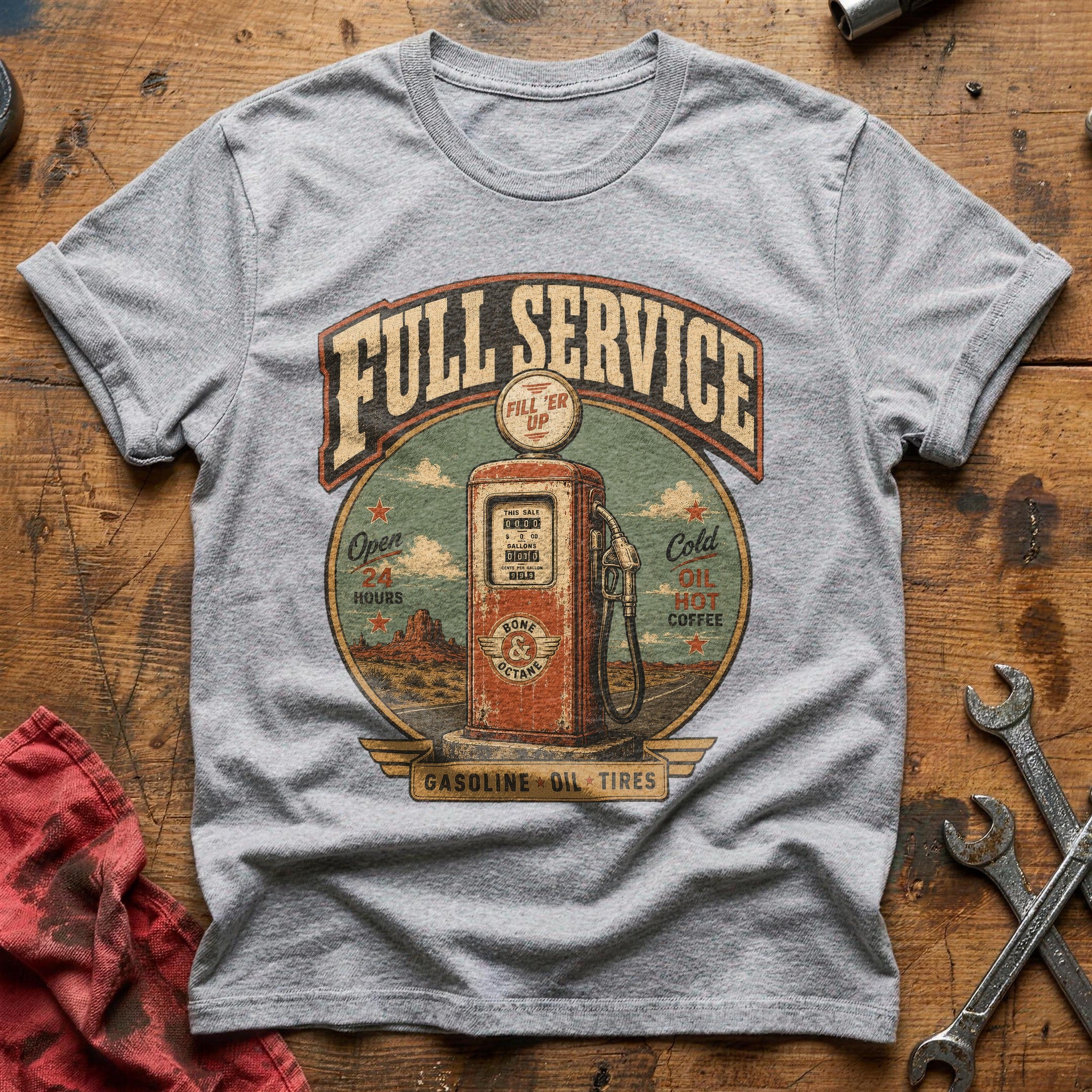 Fill 'Er Up T-Shirt - Sport Grey