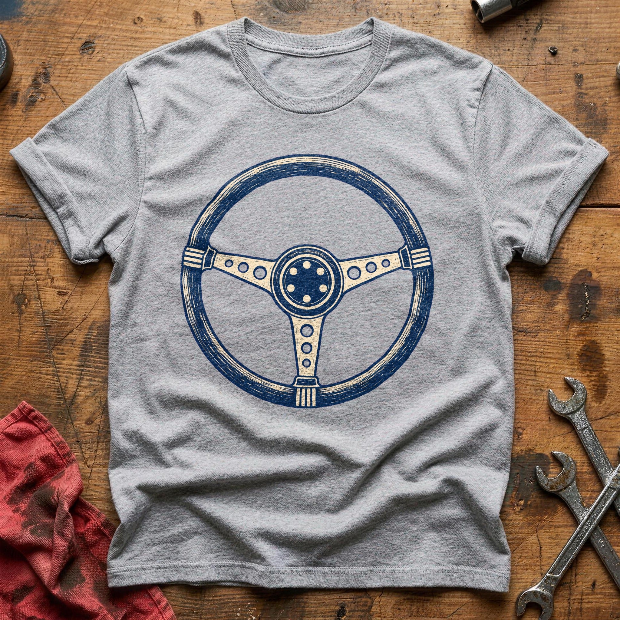 Hands on the Wheel T-Shirt - Sport Grey