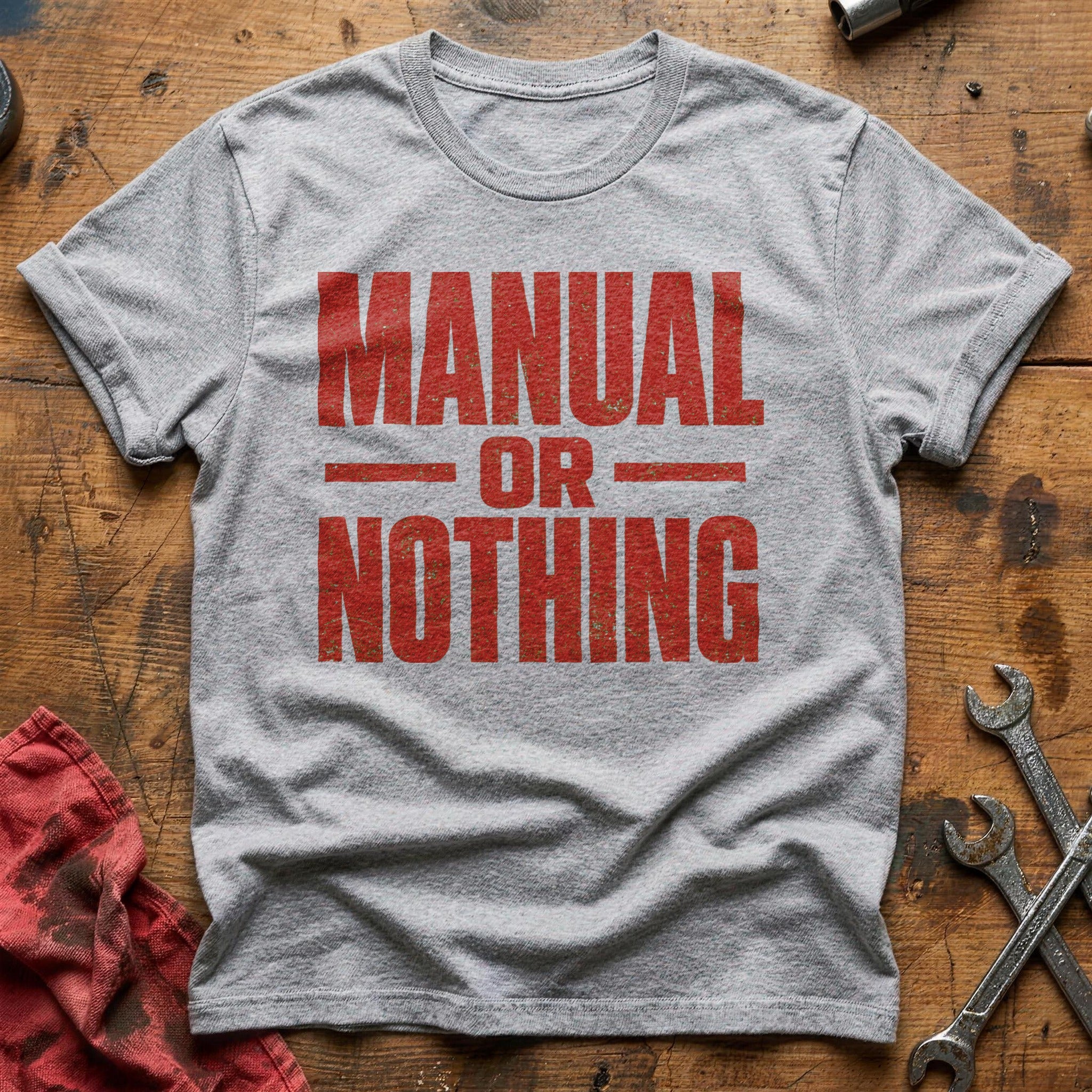Manual or Nothing T-Shirt - Sport Grey