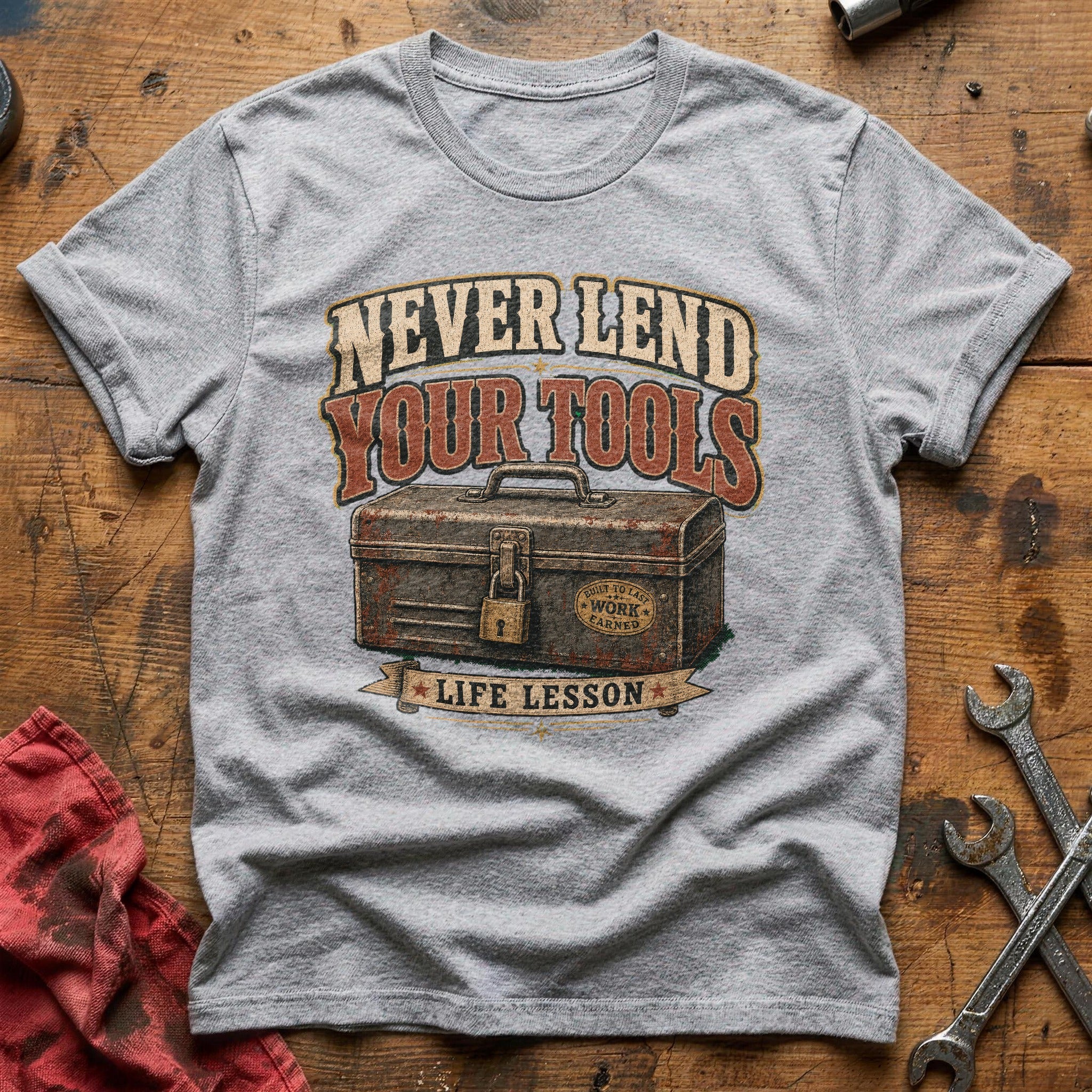 Never Lend Your Tools T-Shirt - Sport Grey
