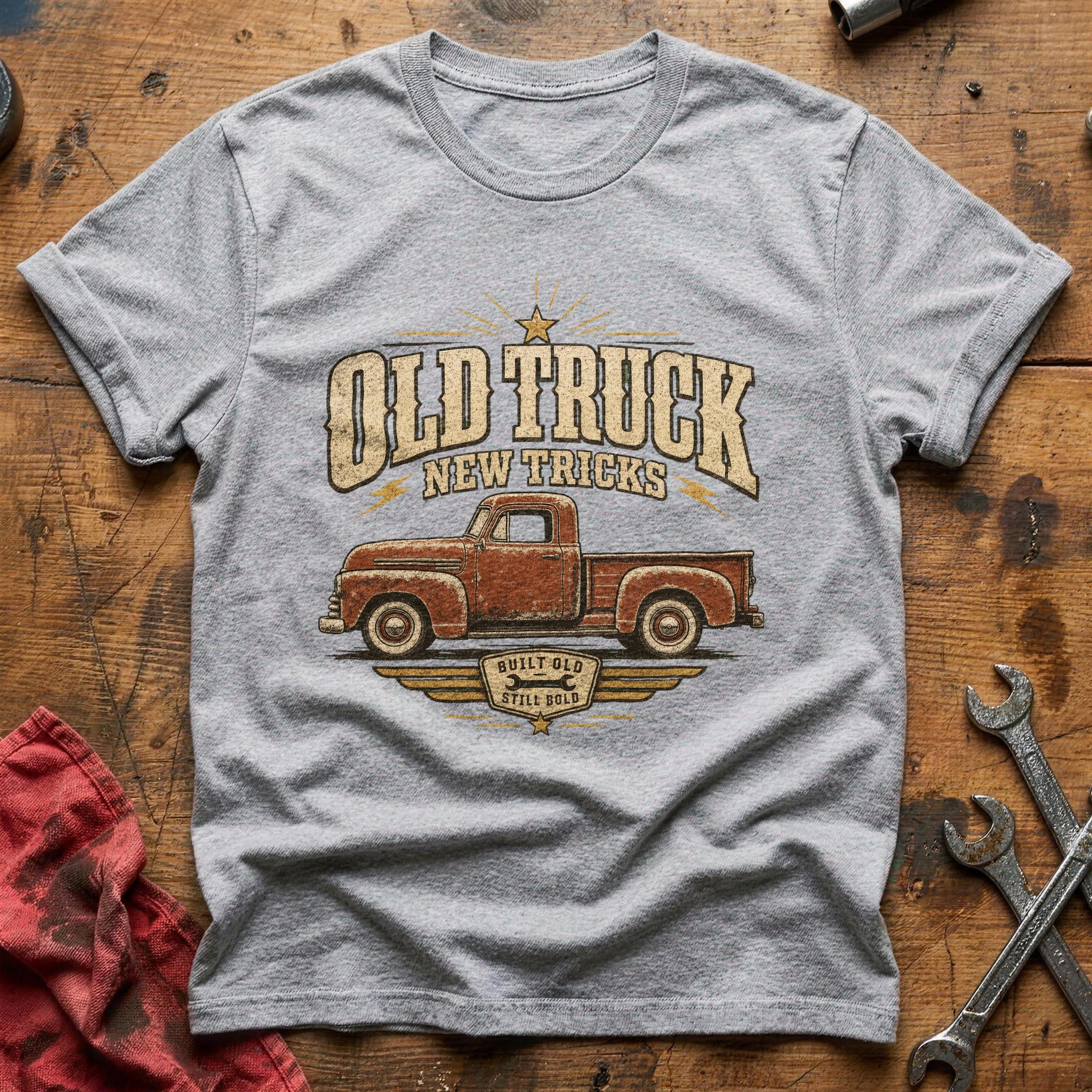 Old Truck, New Tricks T-Shirt - Sport Grey