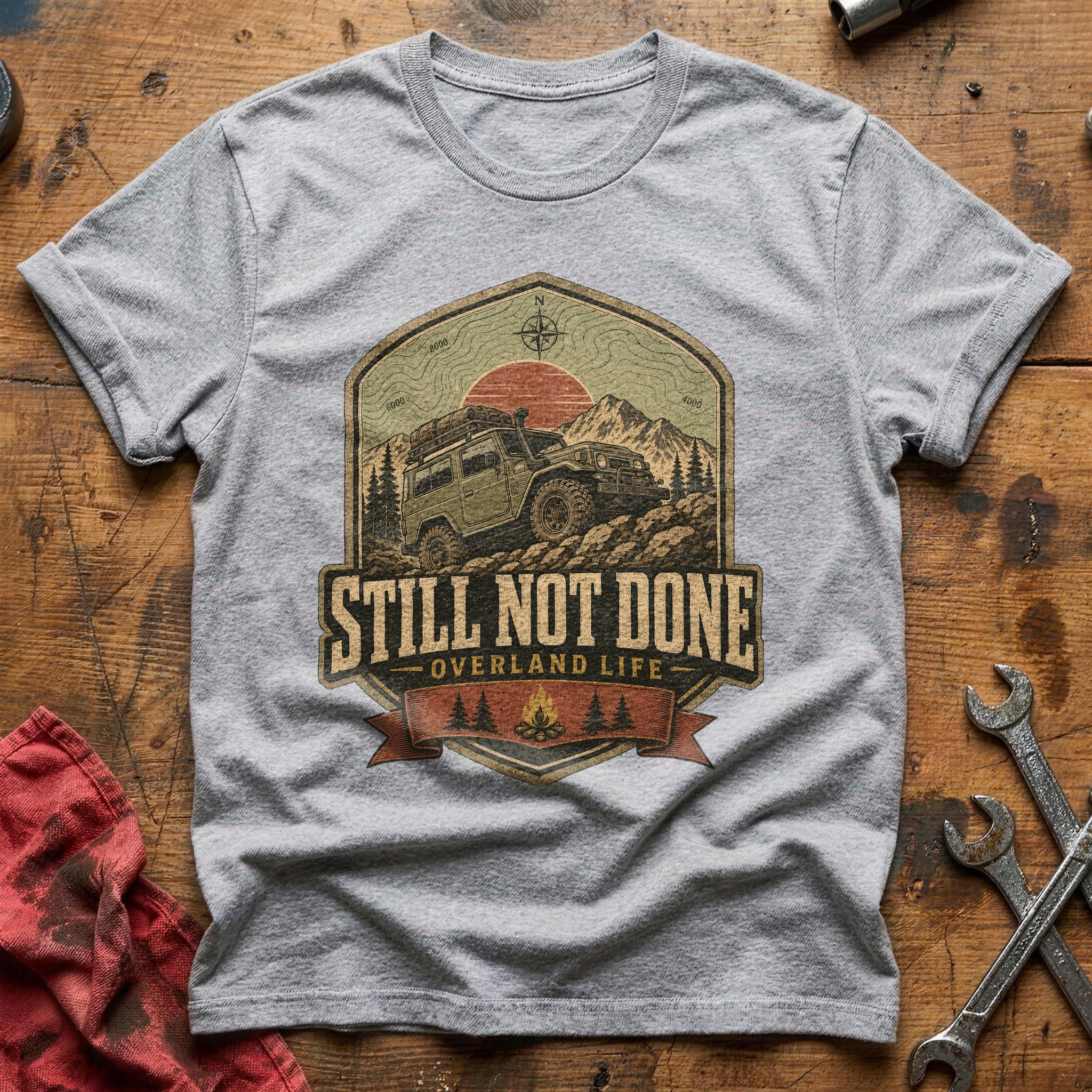 Overland Life T-Shirt - Sport Grey