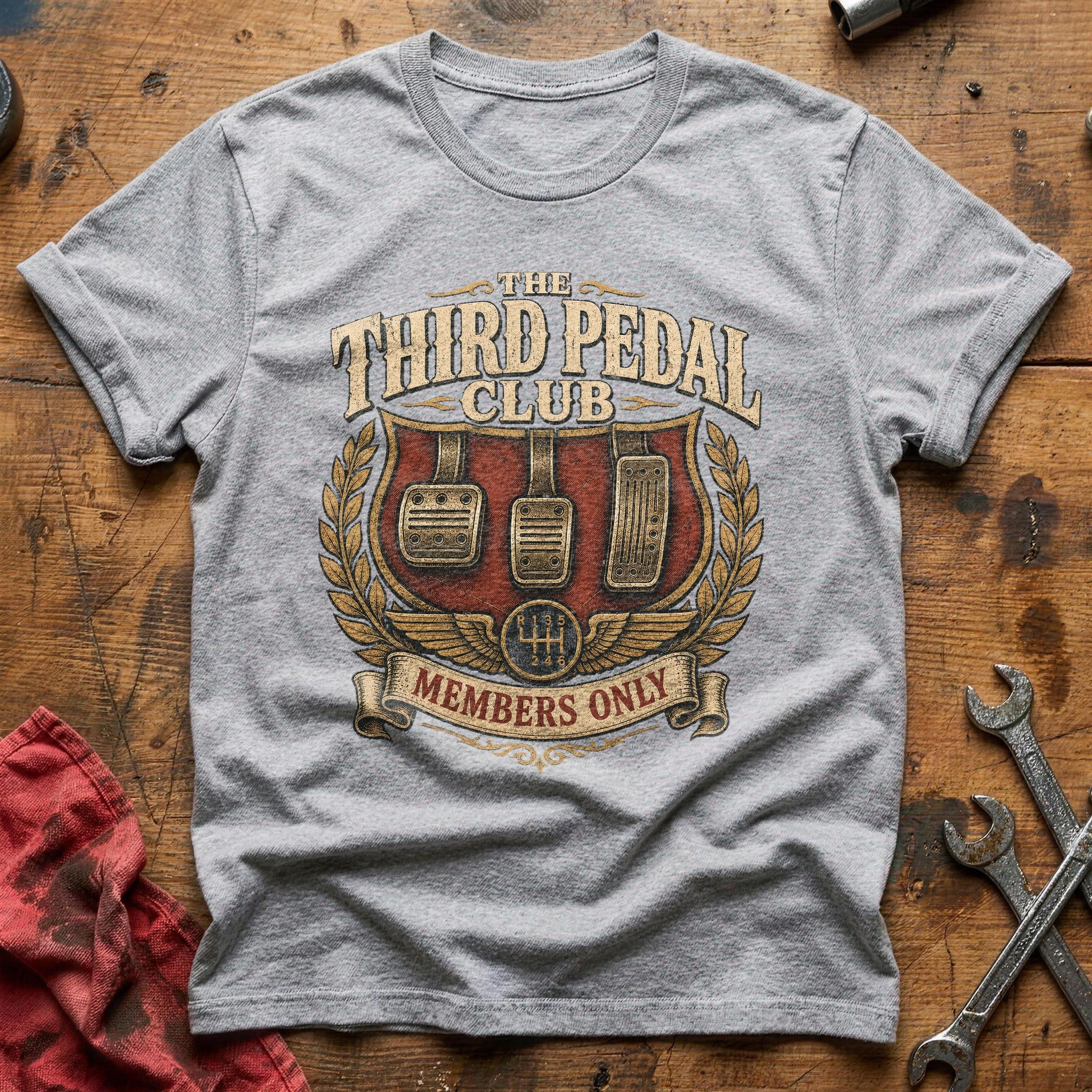 Pedal Club Members T-Shirt - Sport Grey