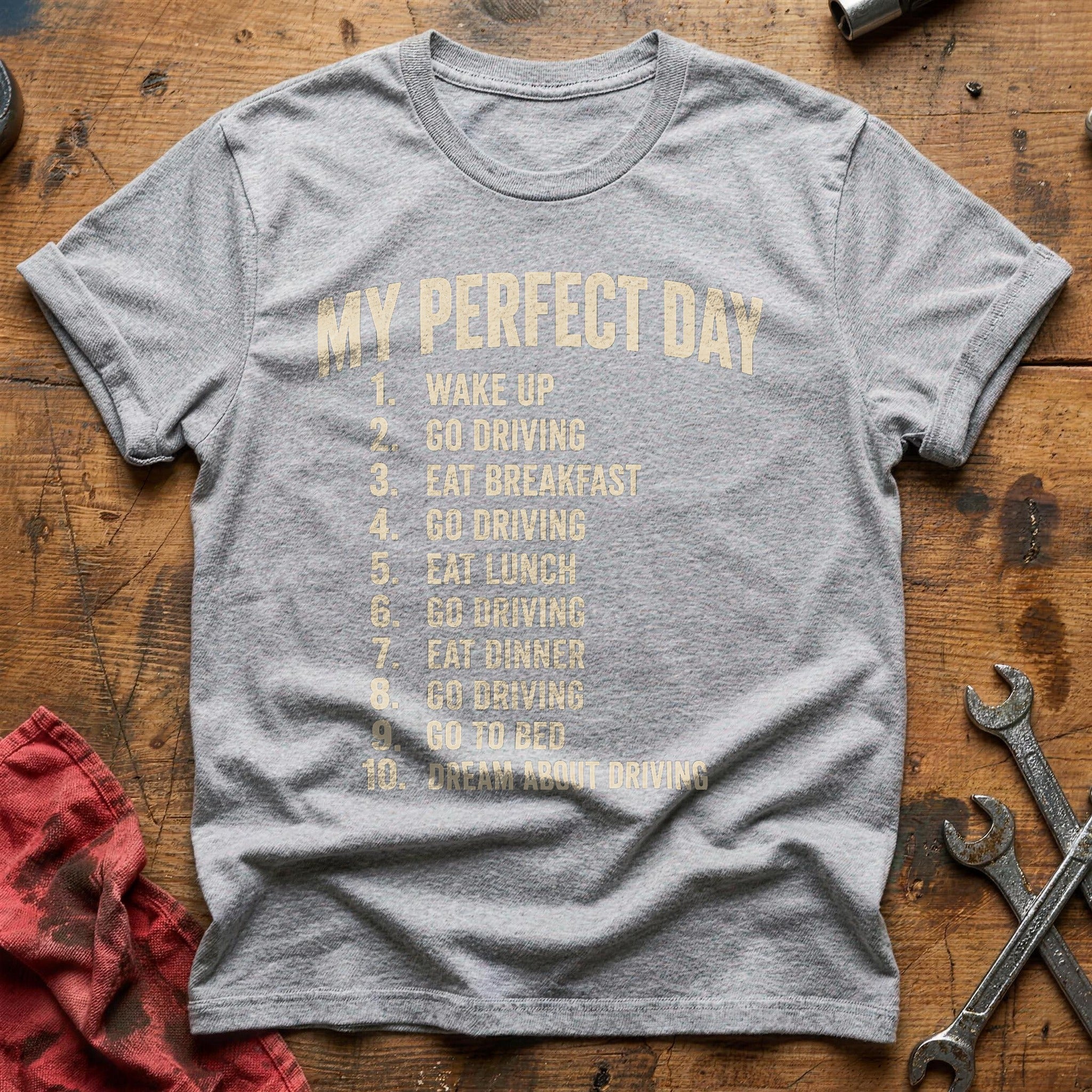 Perfect Day Blueprint T-Shirt - Sport Grey