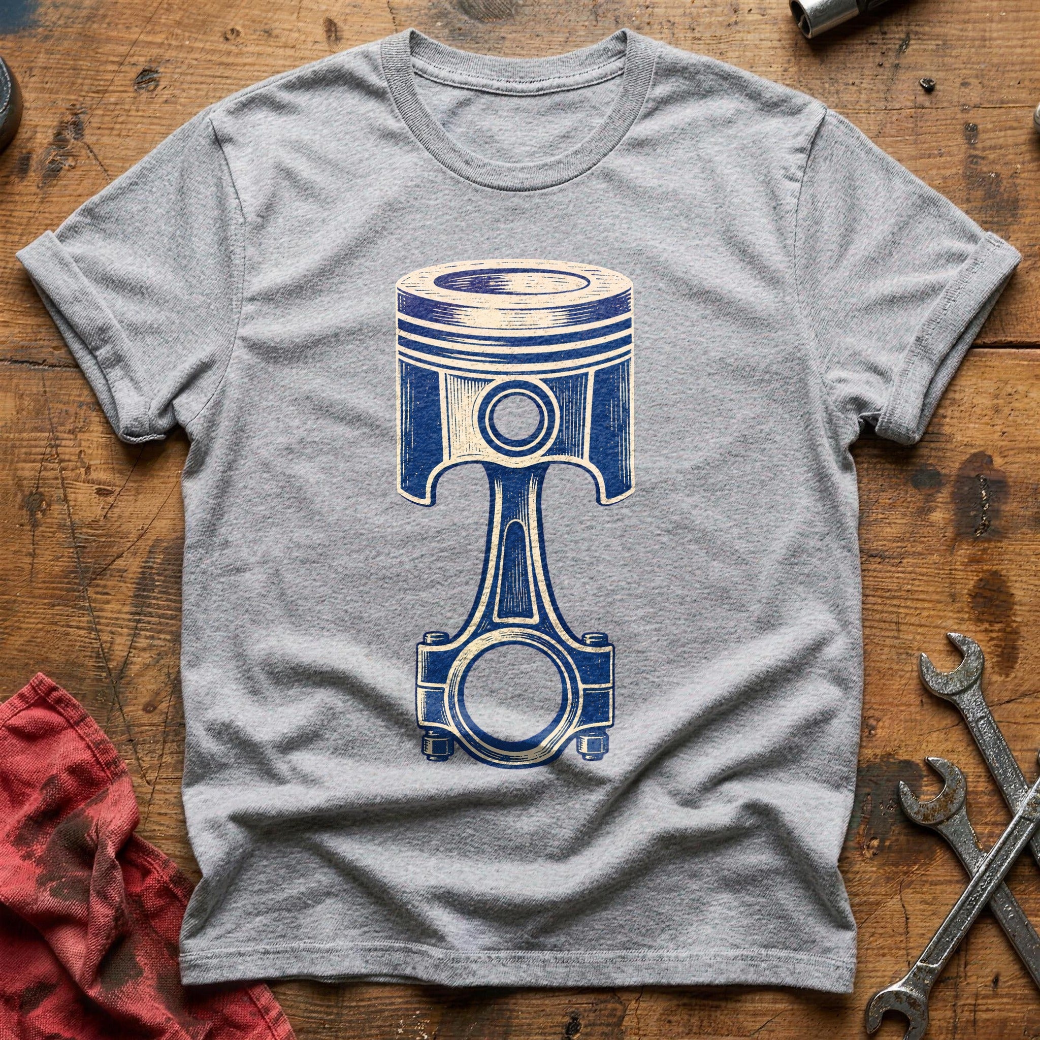 Piston & Rod T-Shirt - Sport Grey