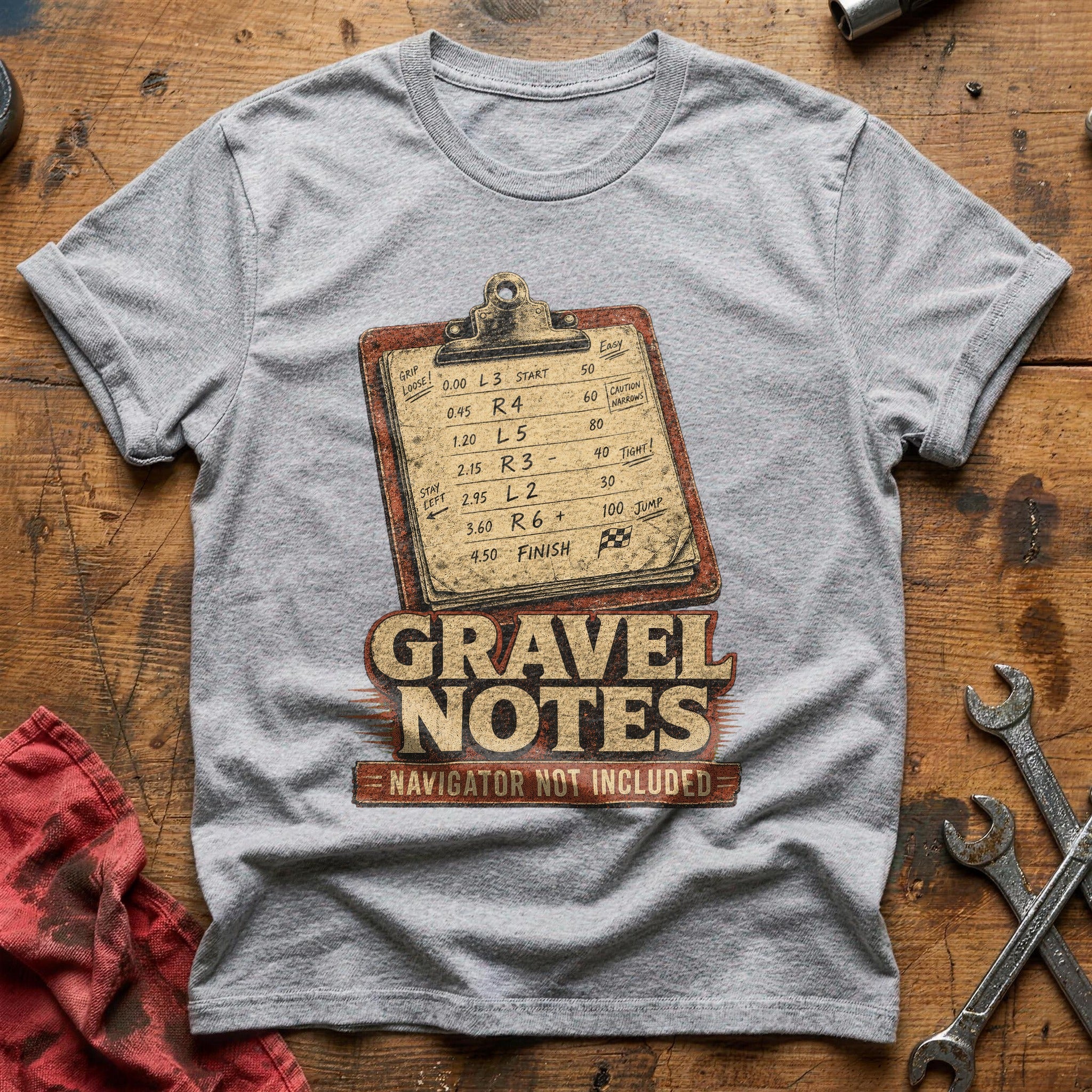 Rally Notes T-Shirt - Sport Grey