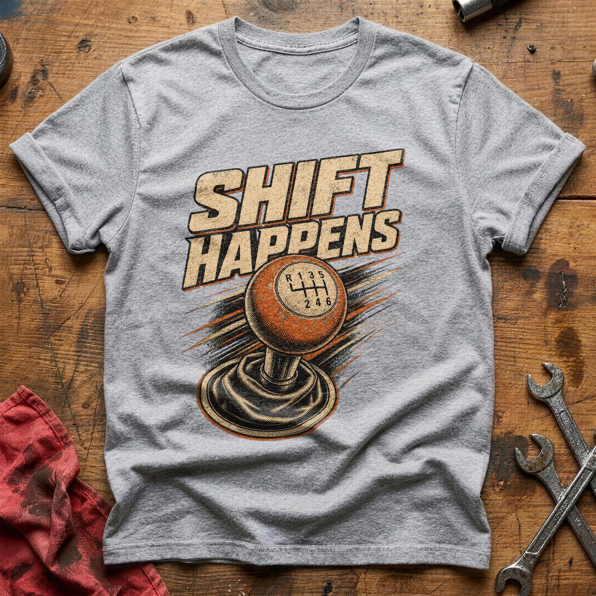 Shift Happens T-Shirt - Sport Grey