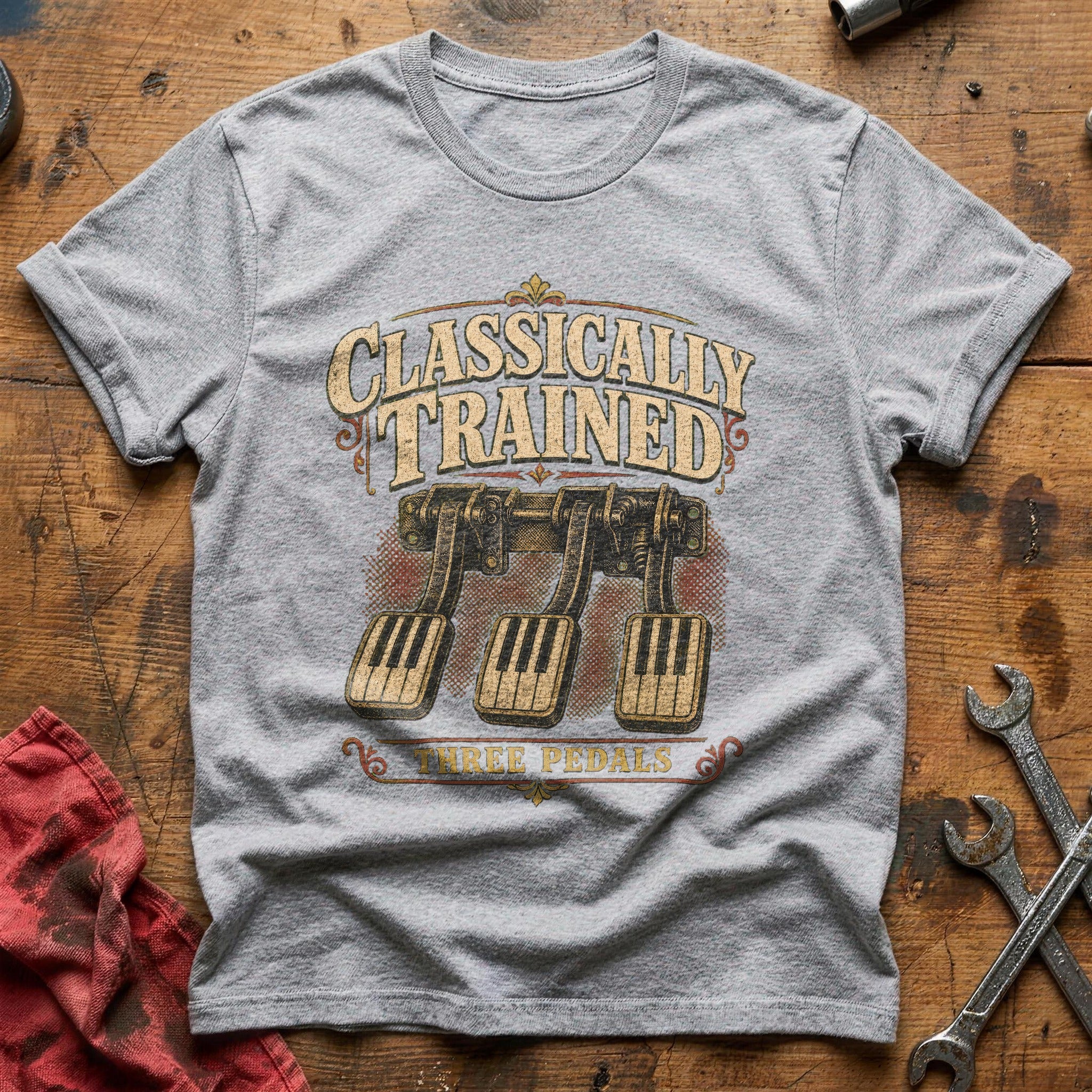 Three Pedal Royalty T-Shirt - Sport Grey