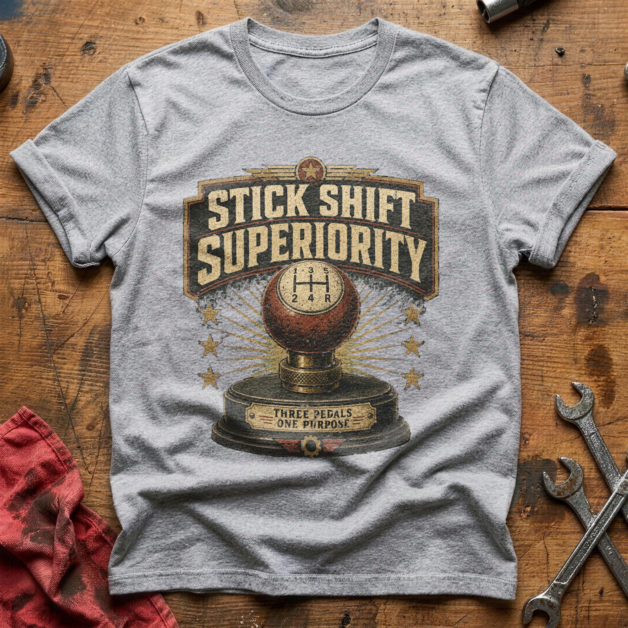Three Pedals, One Purpose T-Shirt - Sport Grey