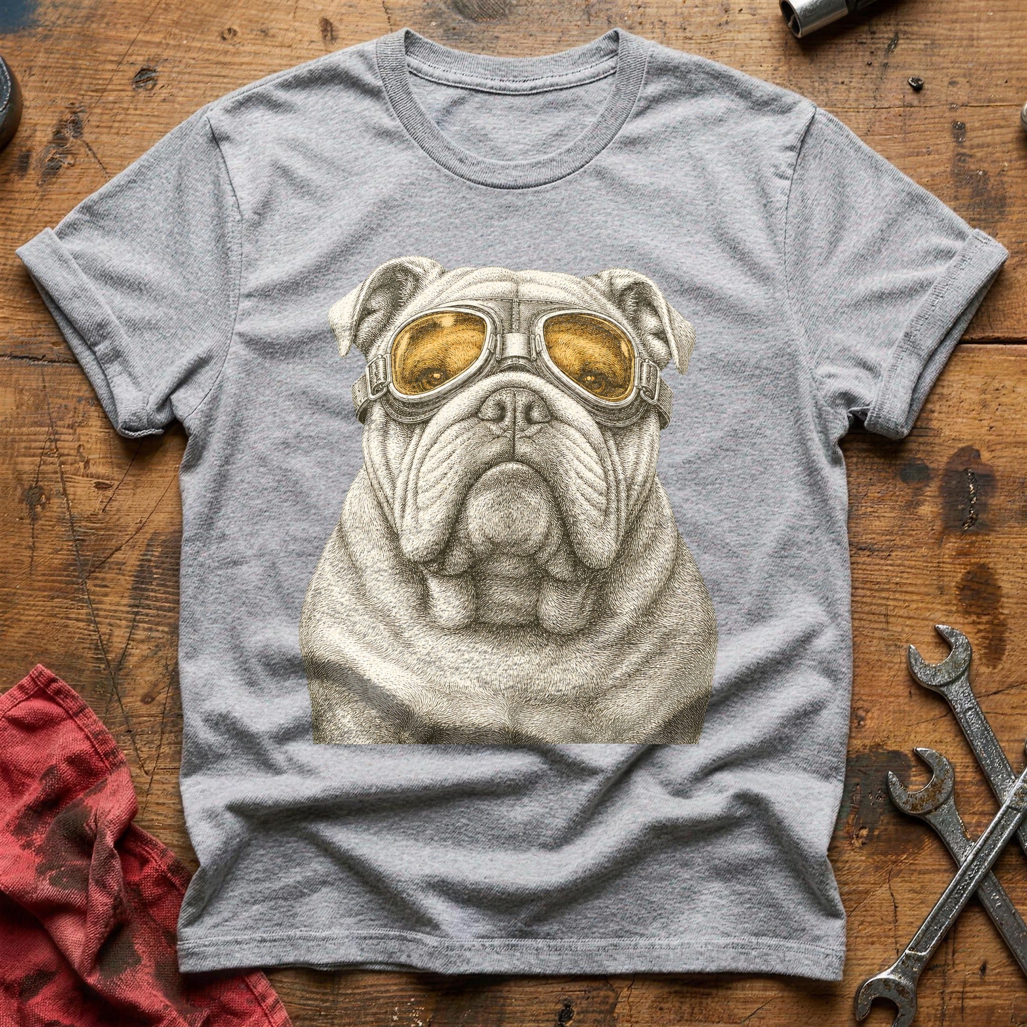 Throttle Bulldog T-Shirt - Sport Grey