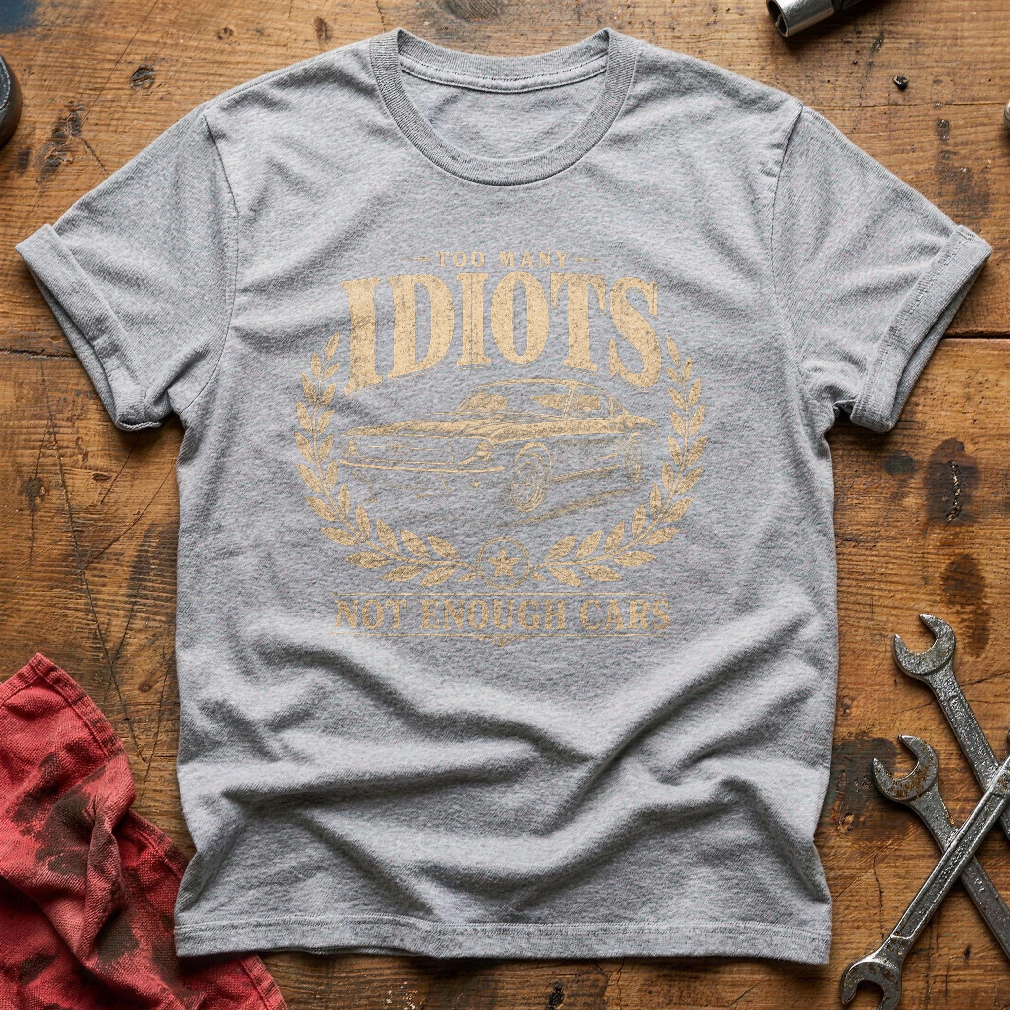 Too Many Idiots T-Shirt - Sport Grey