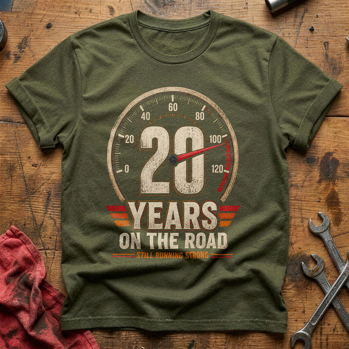 20 On The Road T-Shirt - Military Green