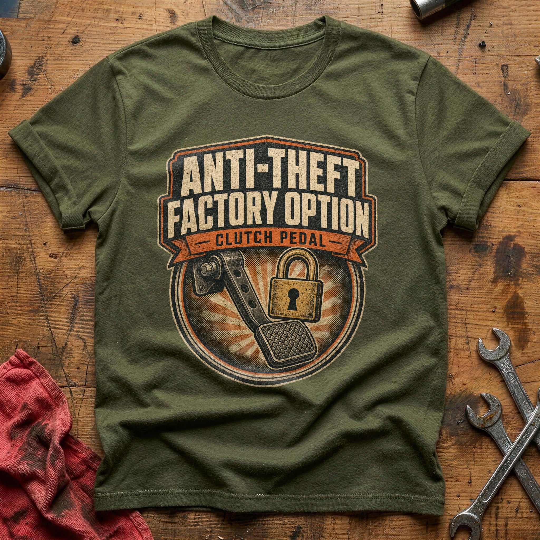 Anti-theft Factory Option T-Shirt - Military Green
