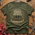 Born with Three Pedals T-Shirt - Military Green