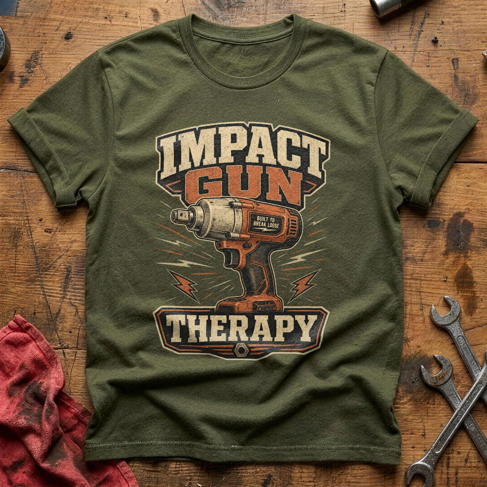 Impact Gun Therapy T-Shirt - Military Green
