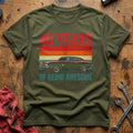 40 Being Awesome T-Shirt - Military Green