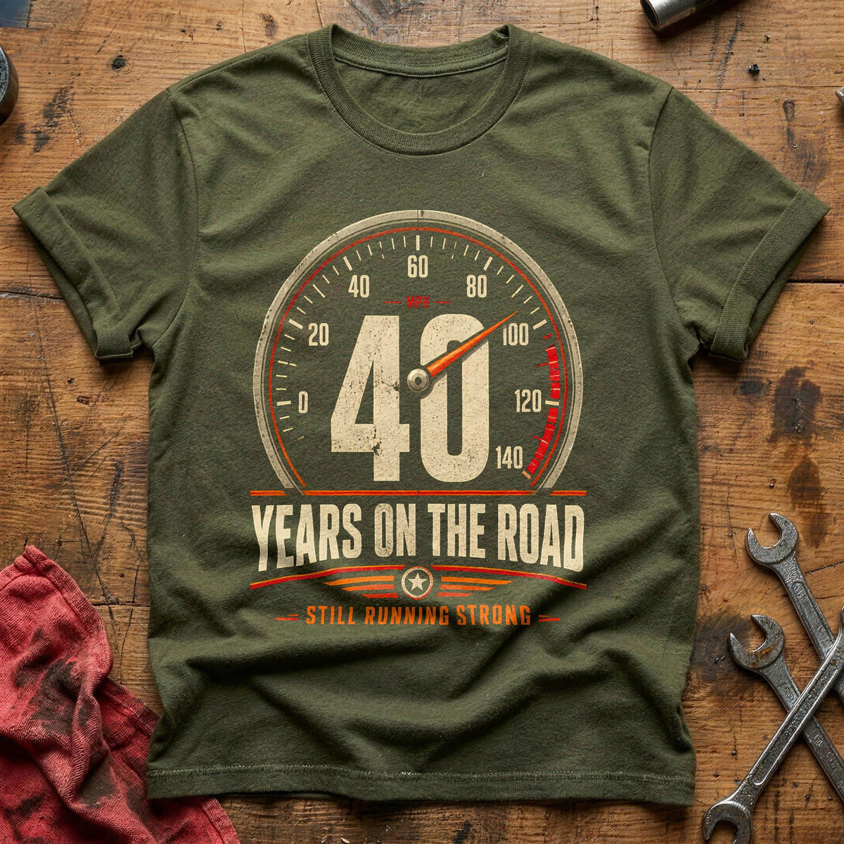 40 On The Road T-Shirt - Military Green