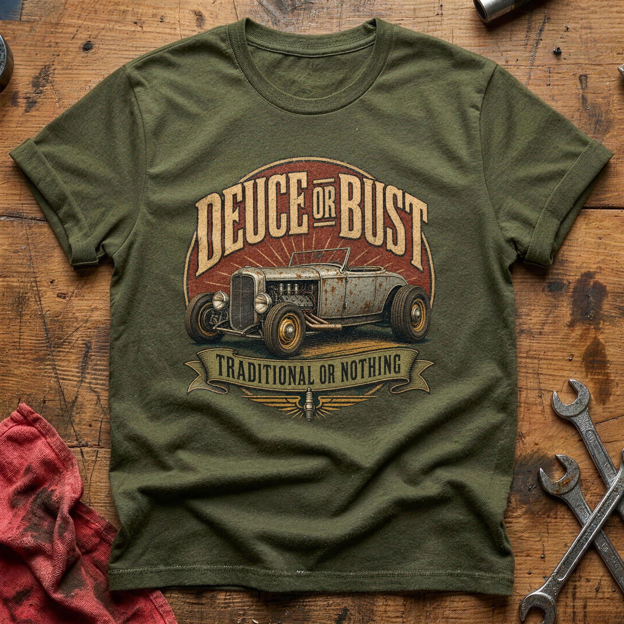 Deuce or Bust T-Shirt - Military Green