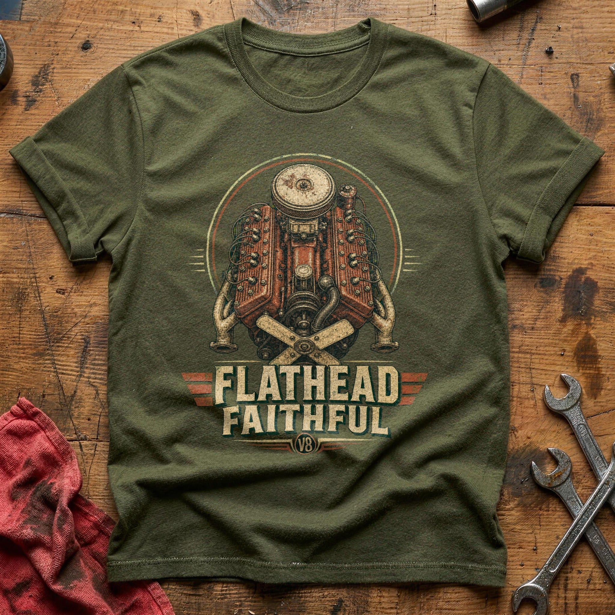 Flathead Faithful T-Shirt - Military Green